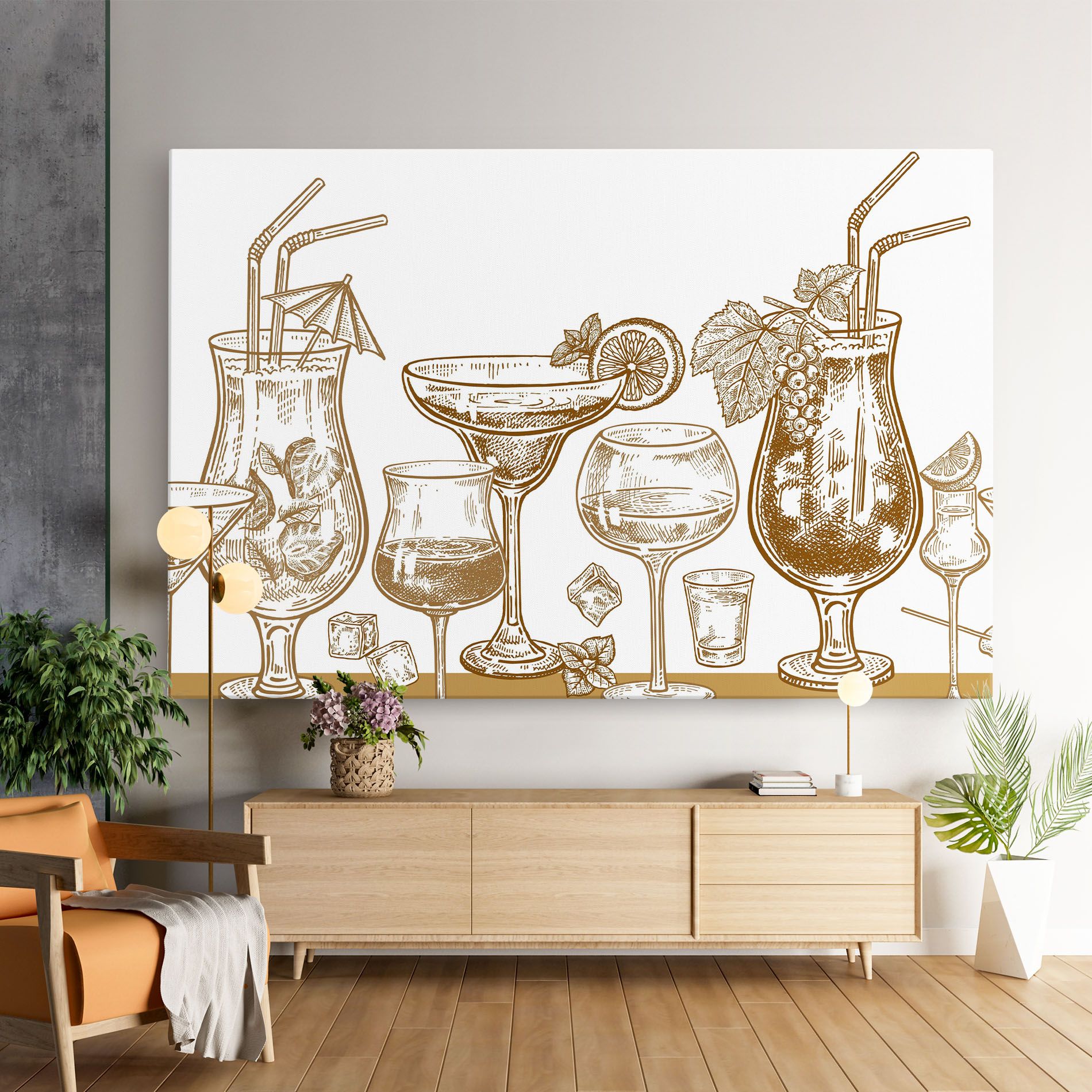 Brown Line Drinks mockup 9