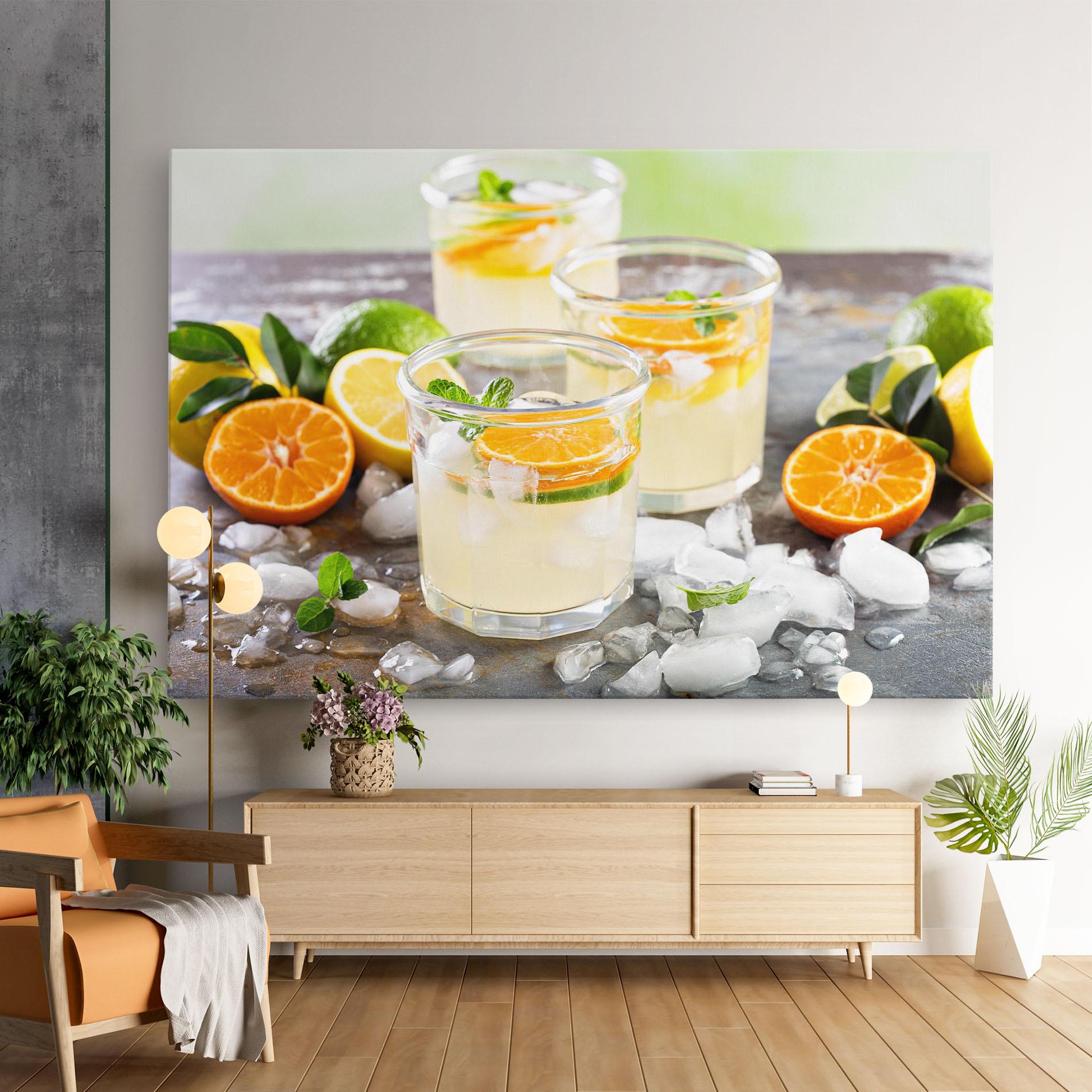 Tablou Canvas Citrus Fruit Lemonade mockup 9