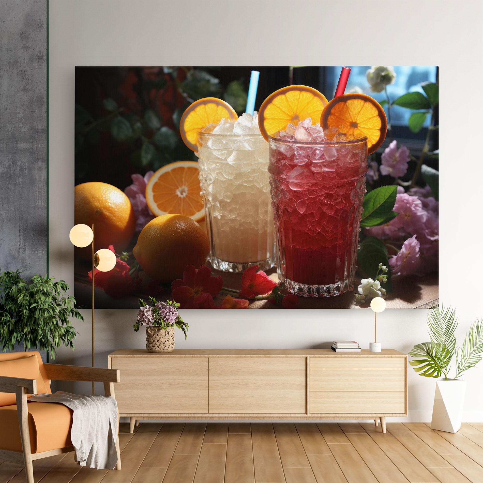 Tablou Canvas Citrus Smoothie Drink mockup 9