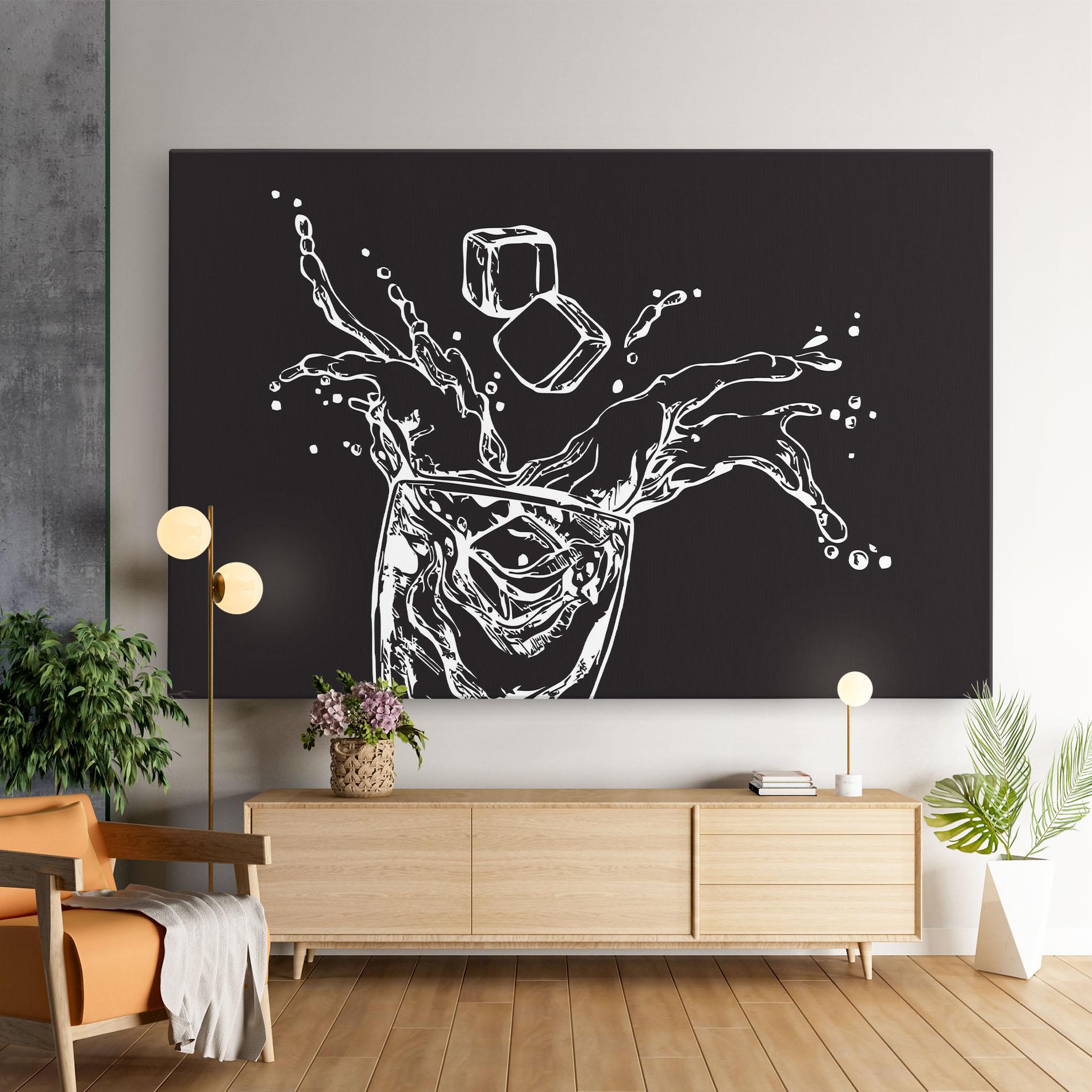 Tablou Canvas Ice Splash Drink mockup 9