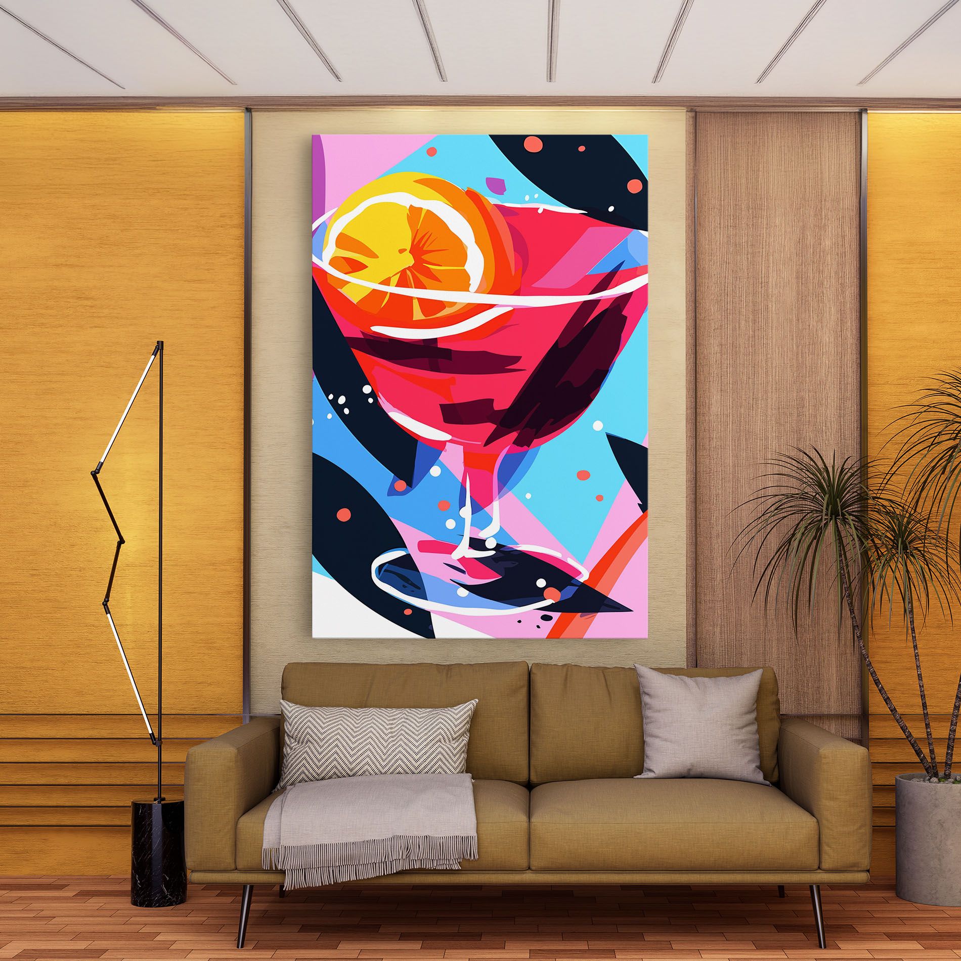 Red Cocktail Art mockup 9