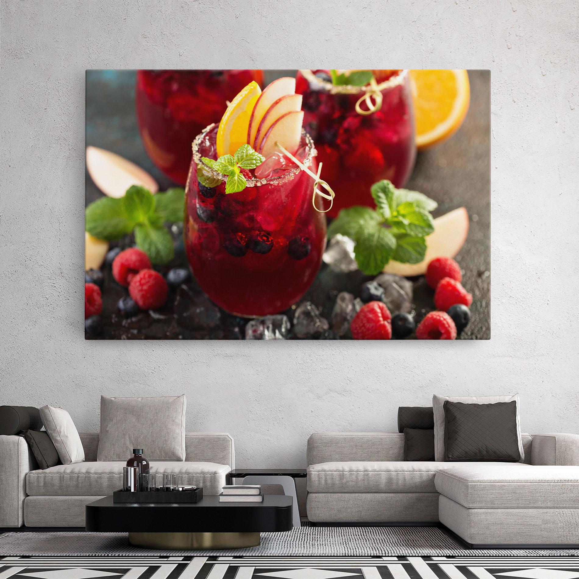 Tablou Canvas Berry Drink mockup 2