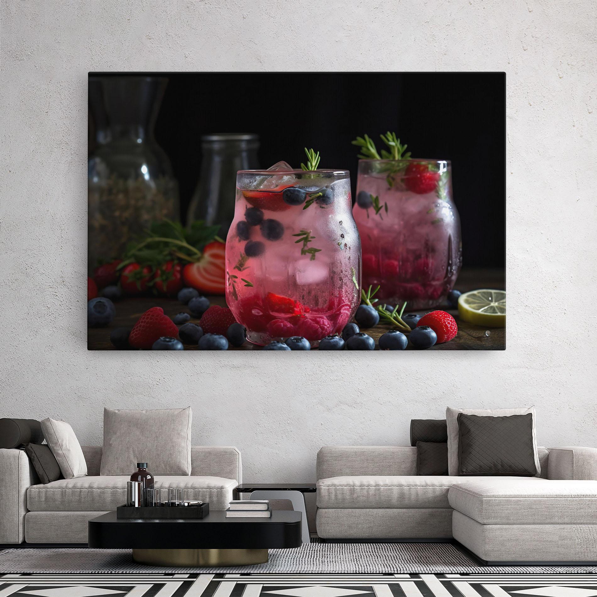 Tablou Canvas Berry Ice Drink mockup 2