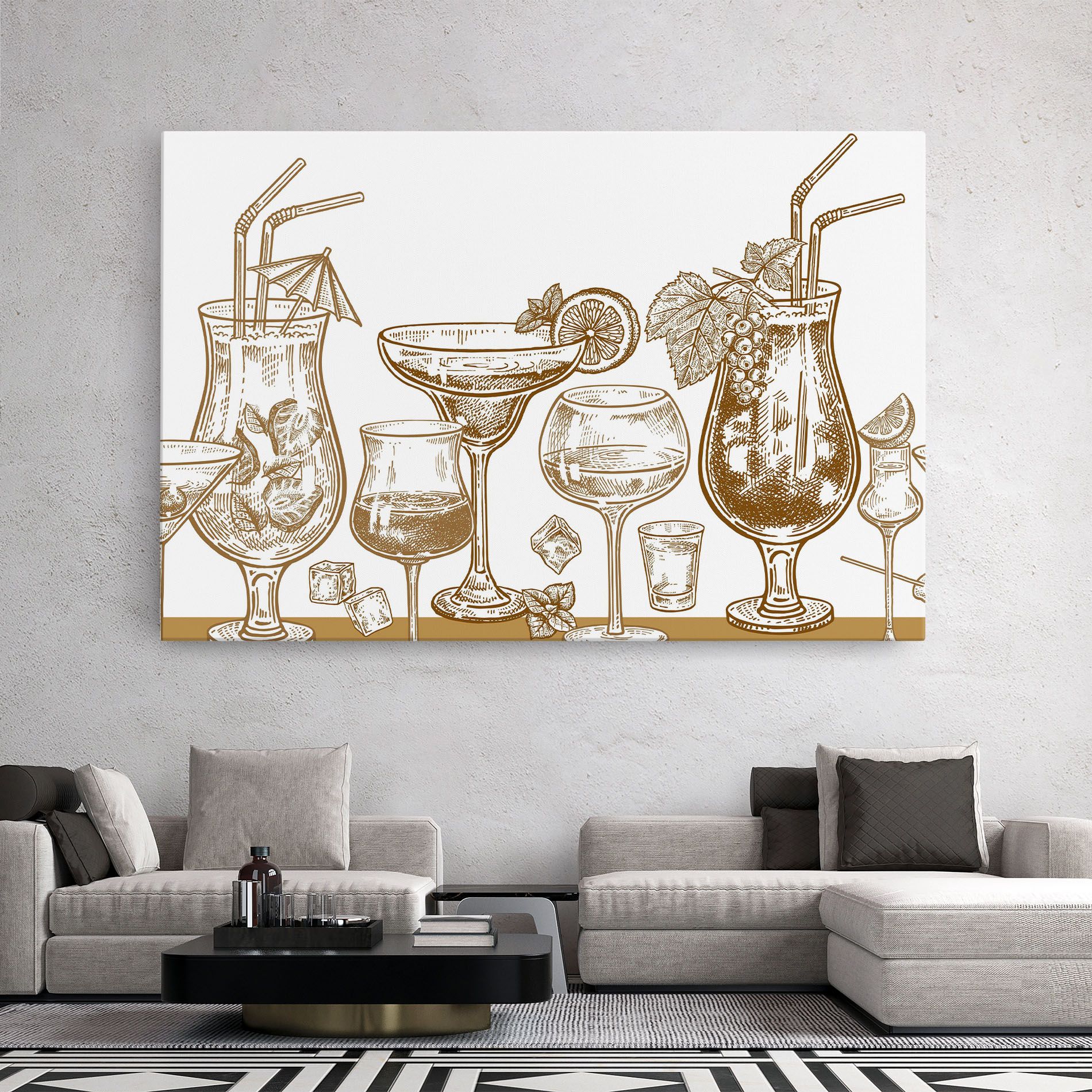 Brown Line Drinks mockup 2