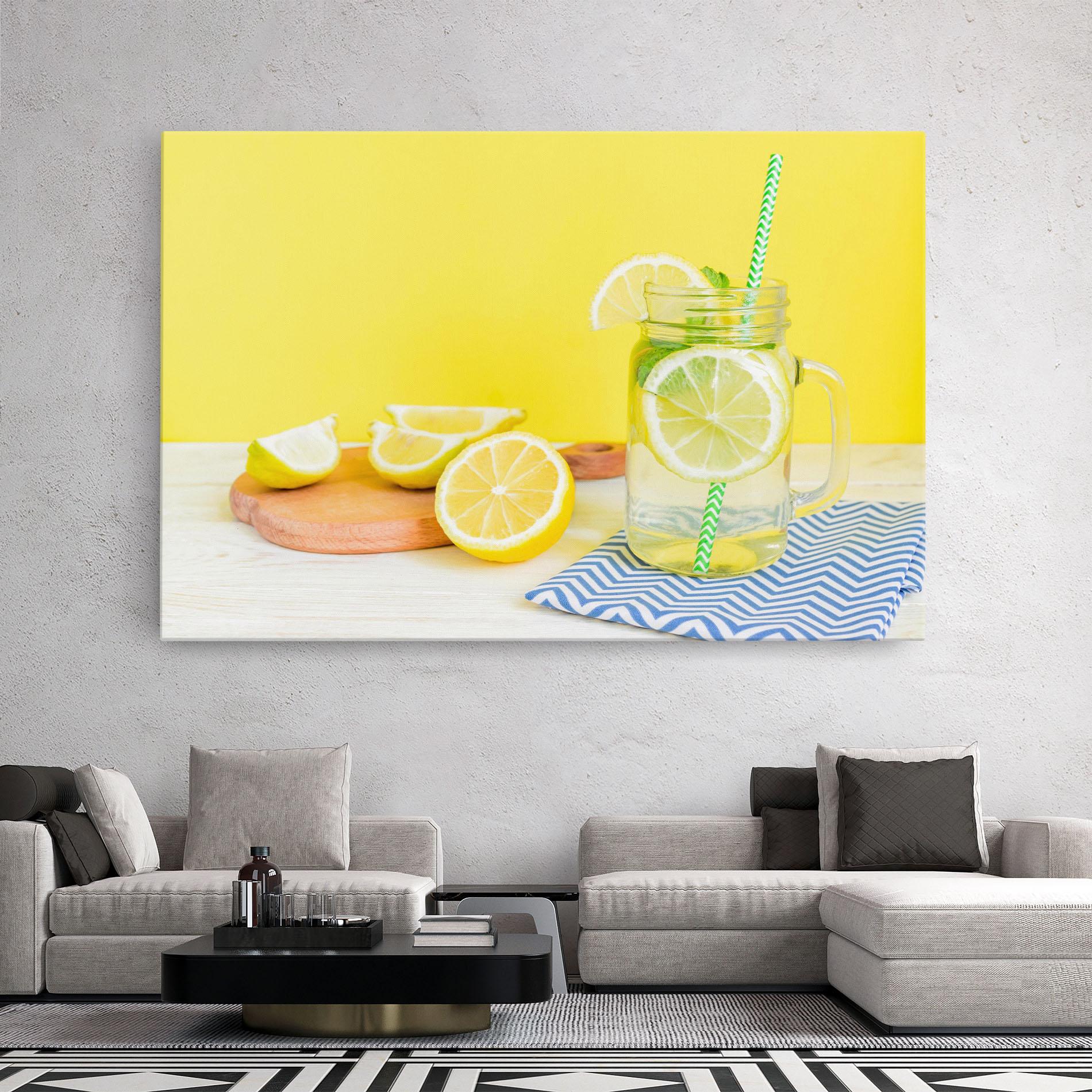 Tablou Canvas Citrus Lemonade Water mockup 2