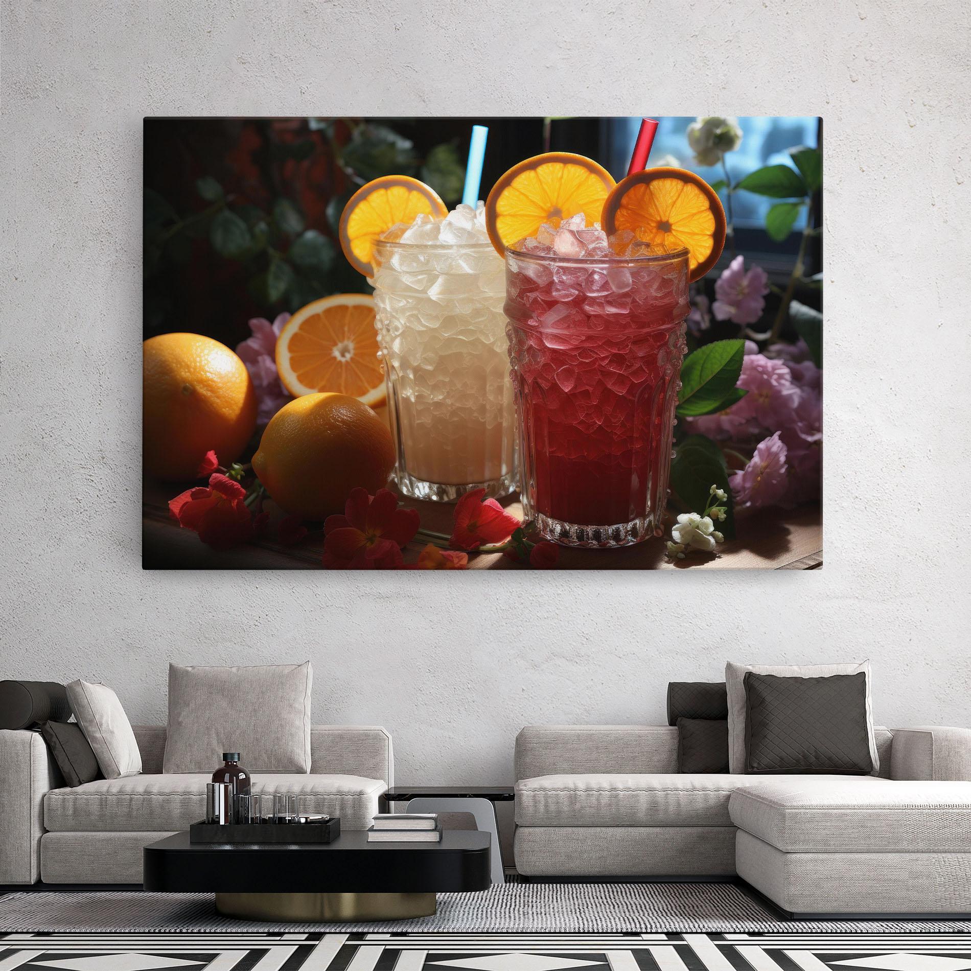 Tablou Canvas Citrus Smoothie Drink mockup 2