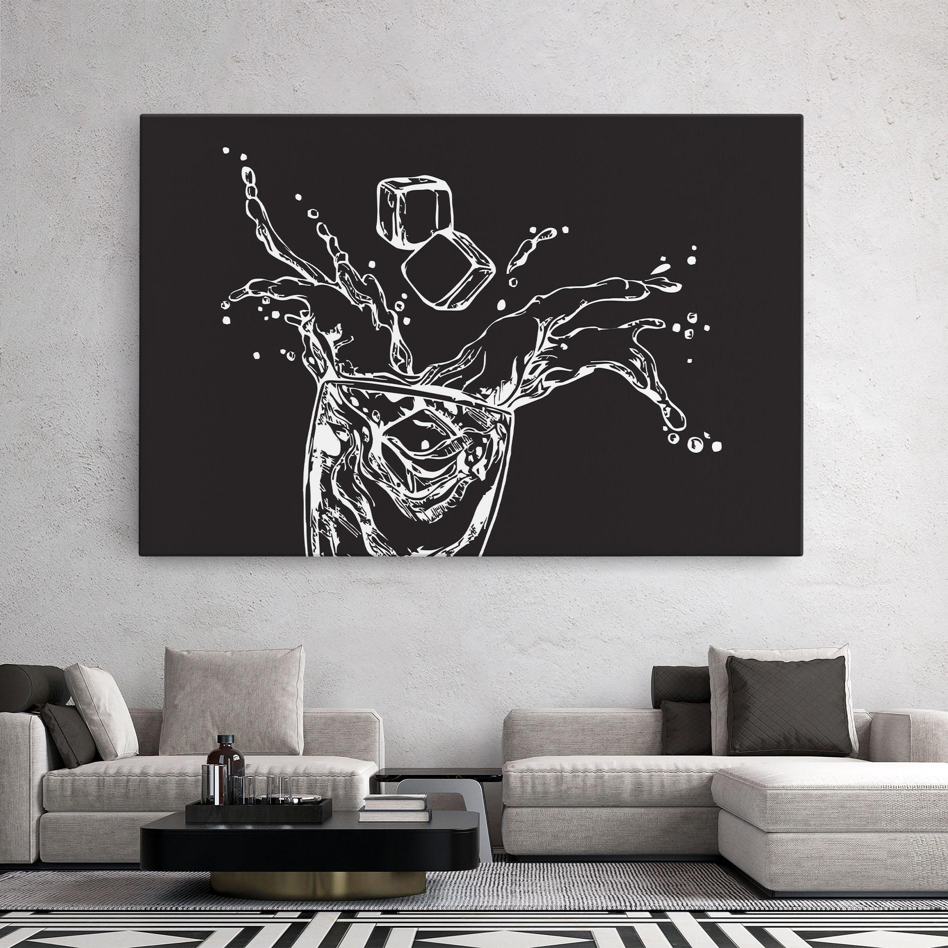 Tablou Canvas Ice Splash Drink mockup 2