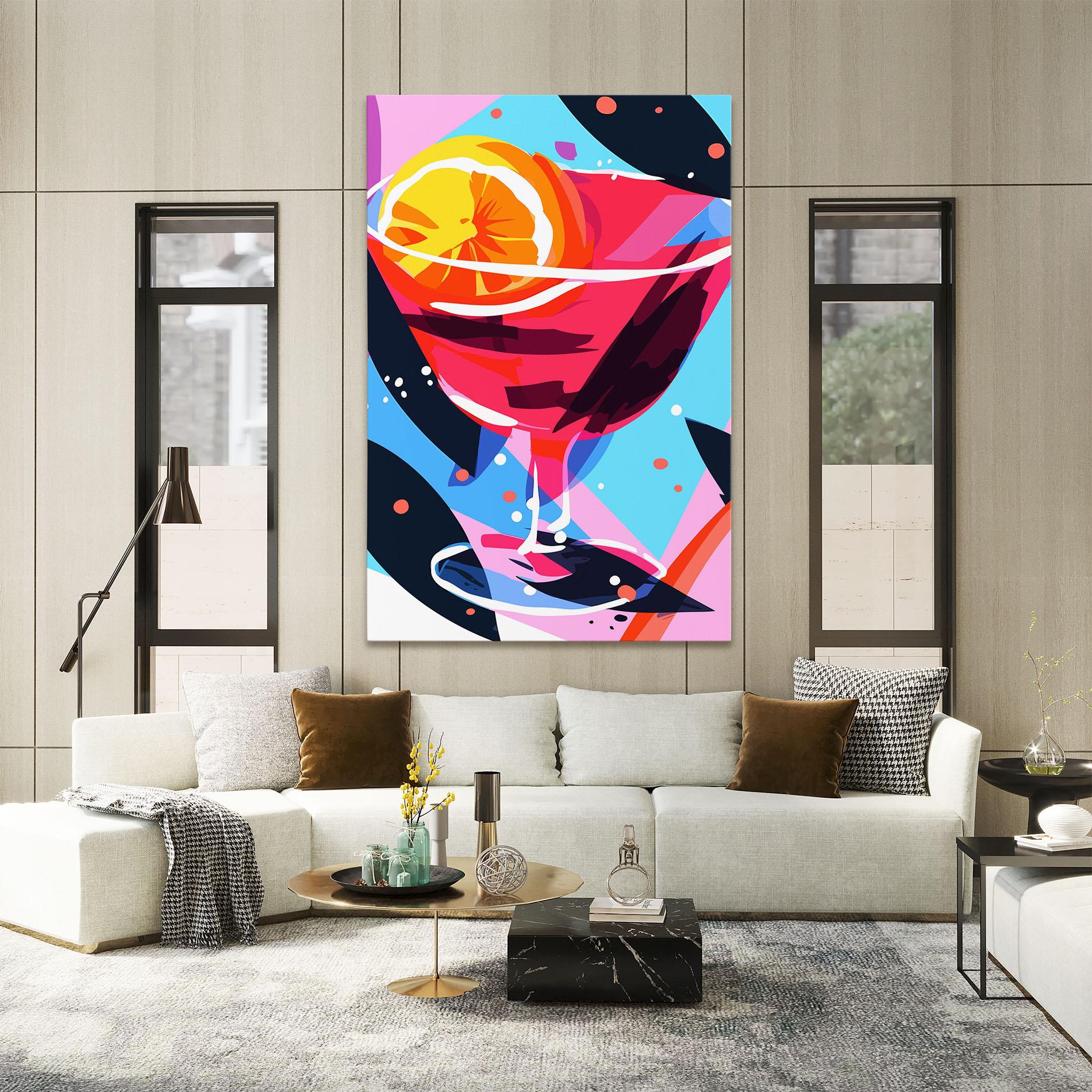 Tablou Canvas Red Cocktail Art mockup 2