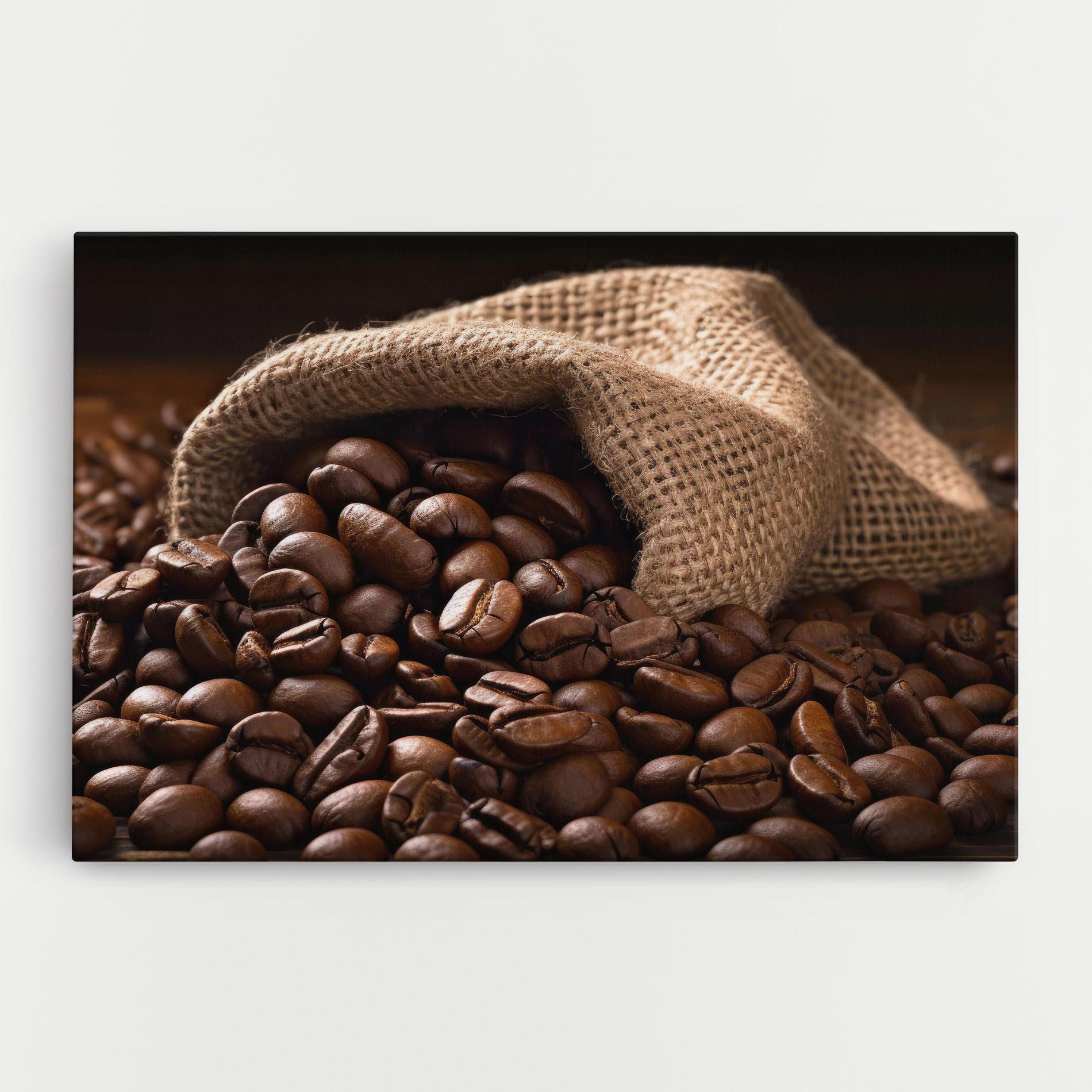 Tablou Canvas Bag Of Coffee Beans mockup 0