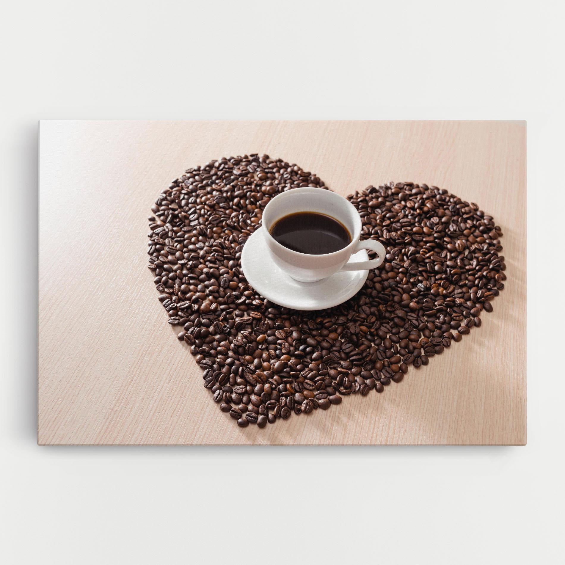 Tablou Canvas Heart Coffee Beans mockup 0