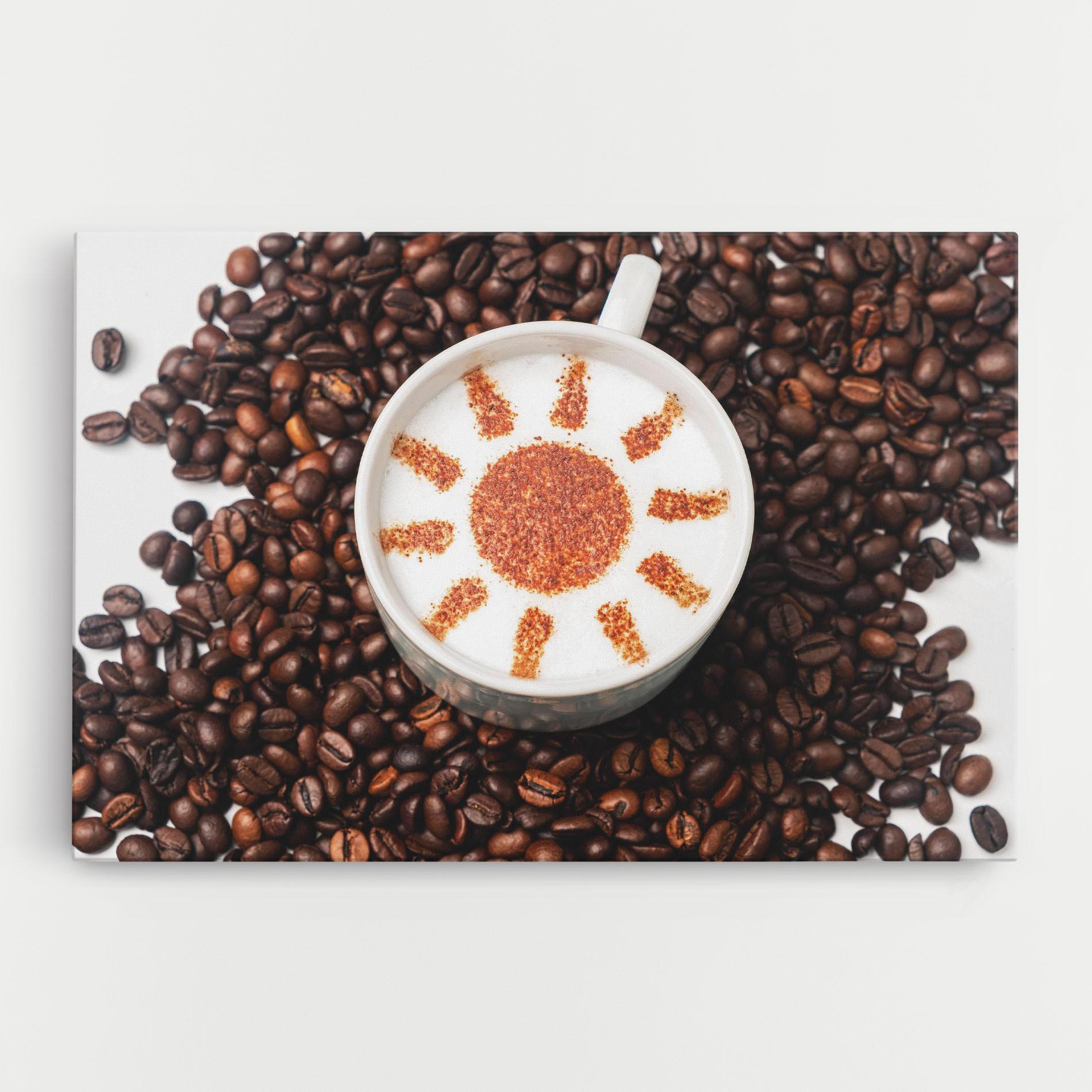 Tablou Canvas Sun Pattern Coffee mockup 0