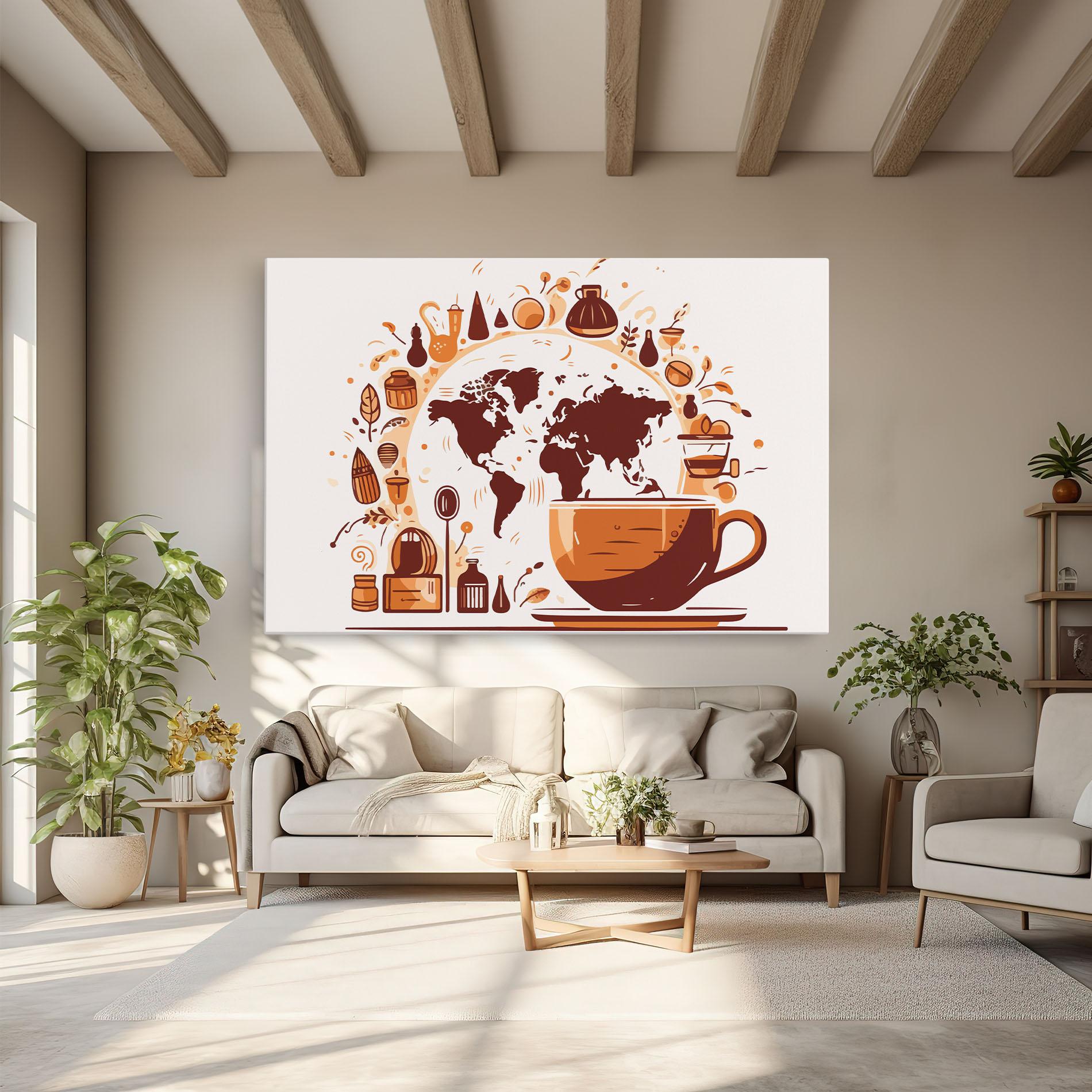 Tablou Canvas Coffee Map mockup 6