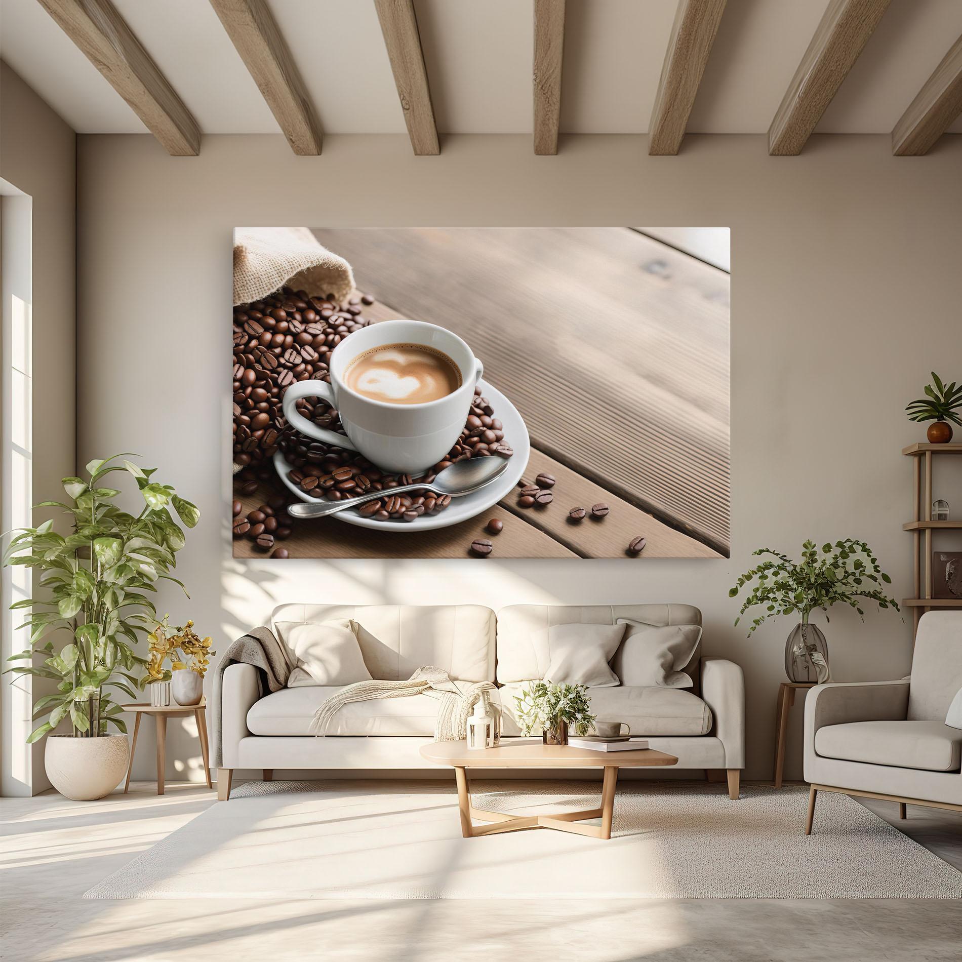 Tablou Canvas Coffee On Table mockup 6