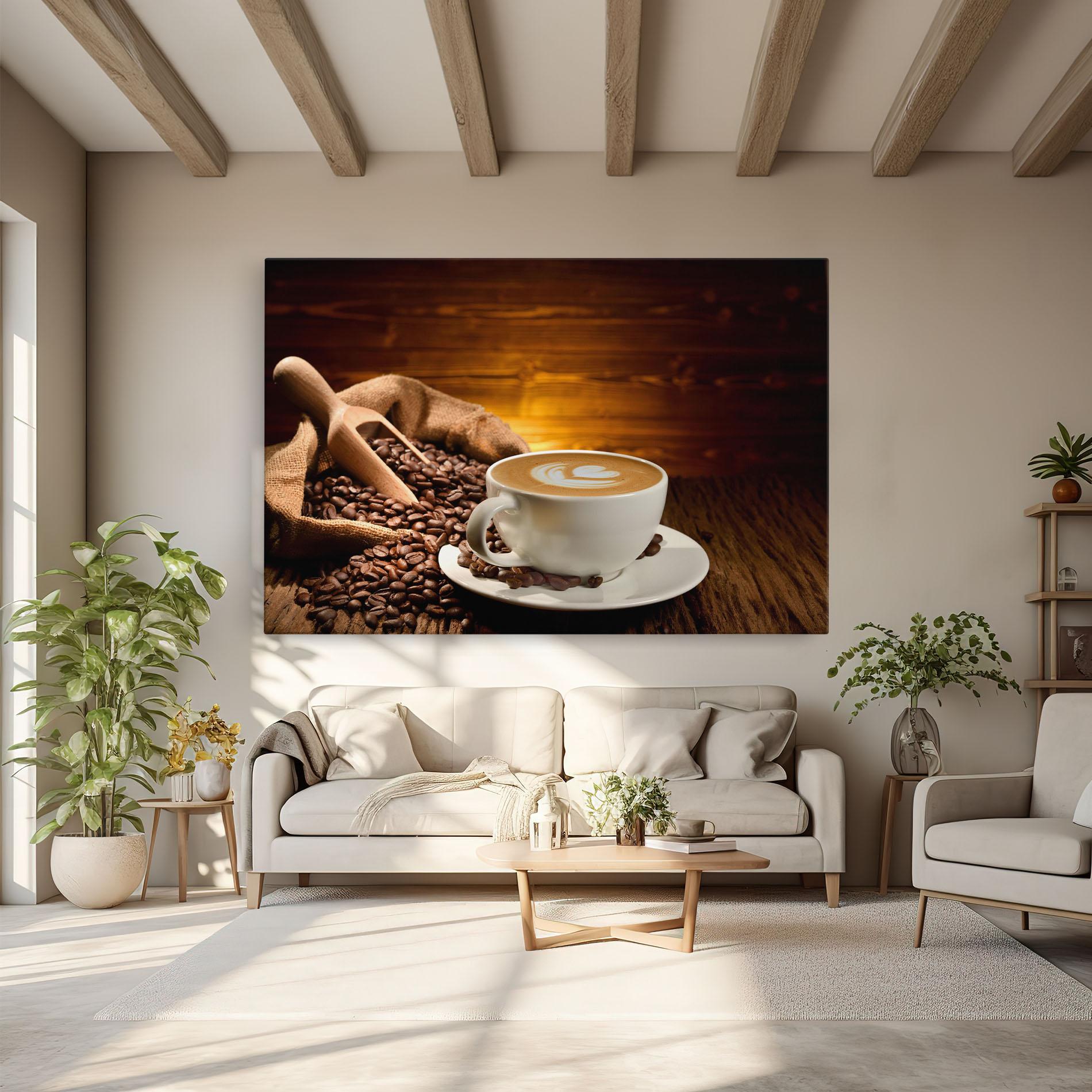 Tablou Canvas Latte Coffee mockup 6
