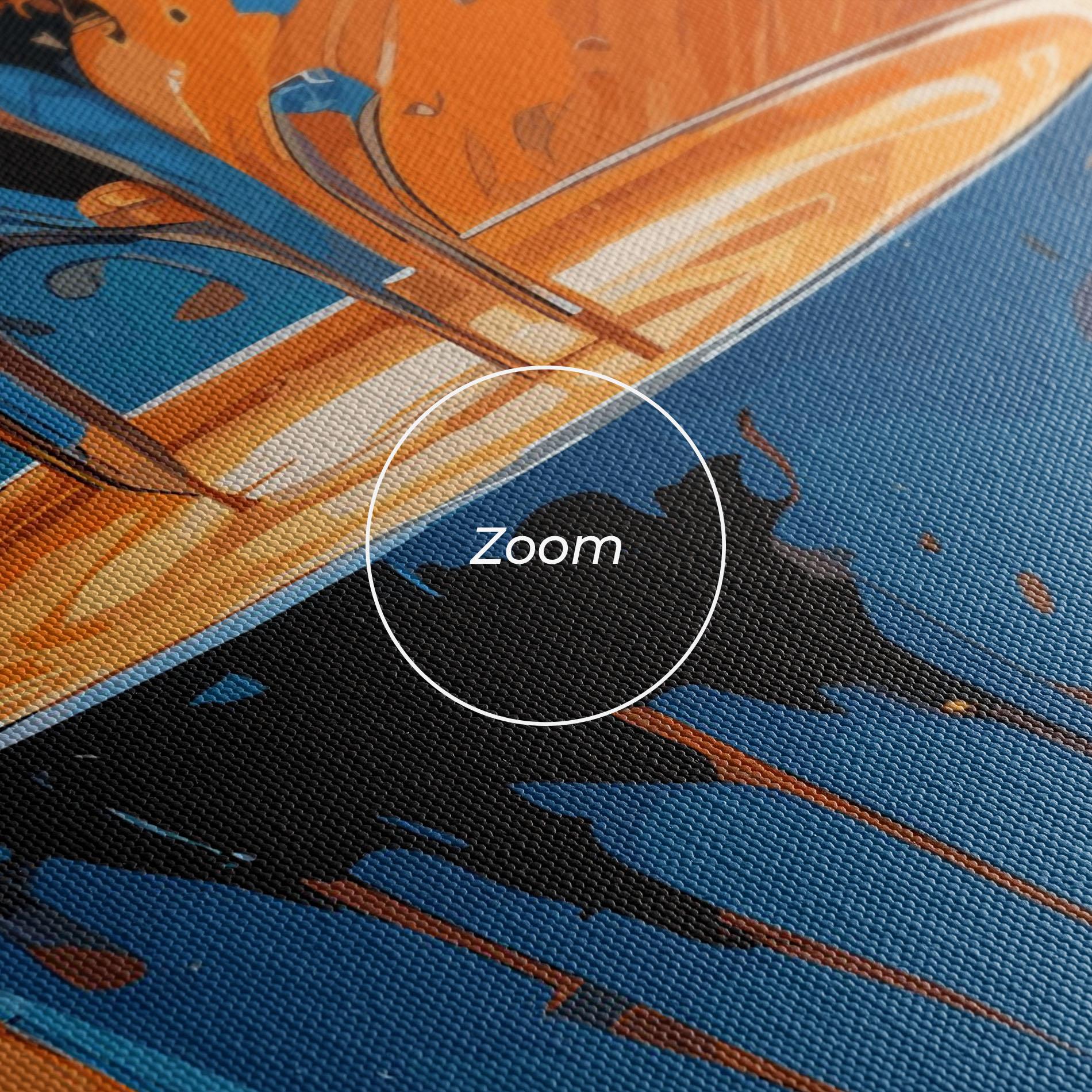 Tablou Canvas Coffee Blue Orange mockup 3