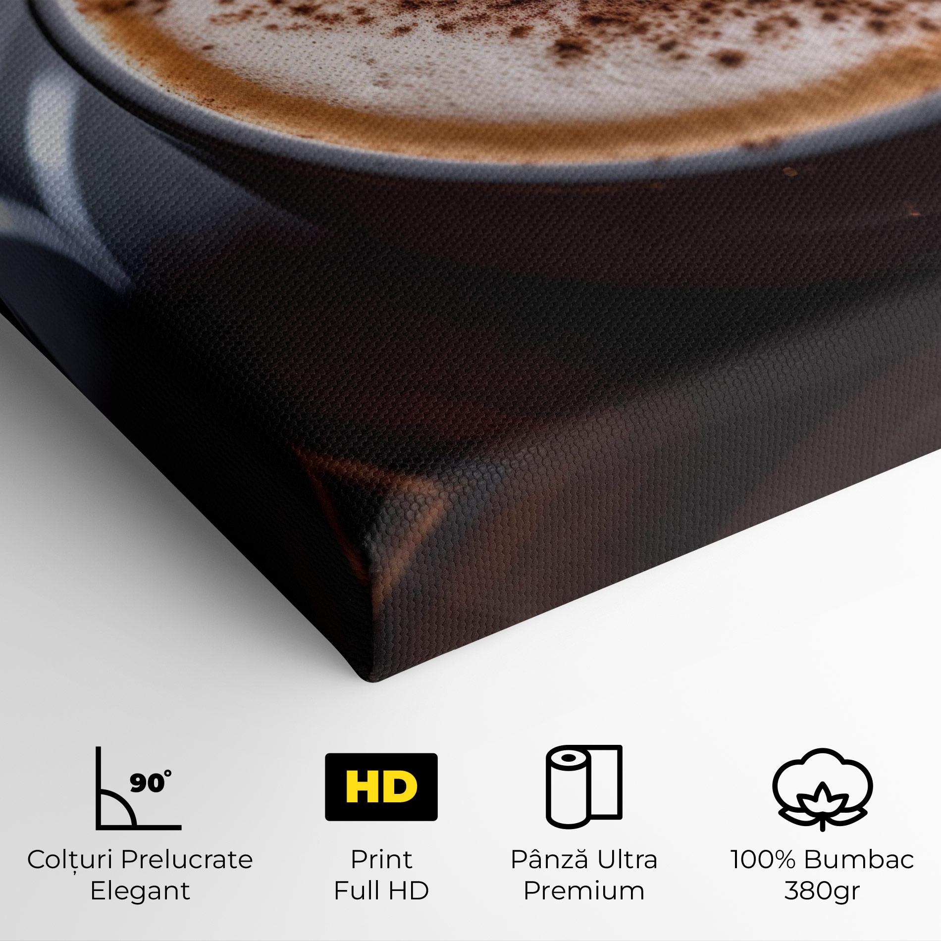 Tablou Canvas Cappuccino Coffee Close Up mockup 4