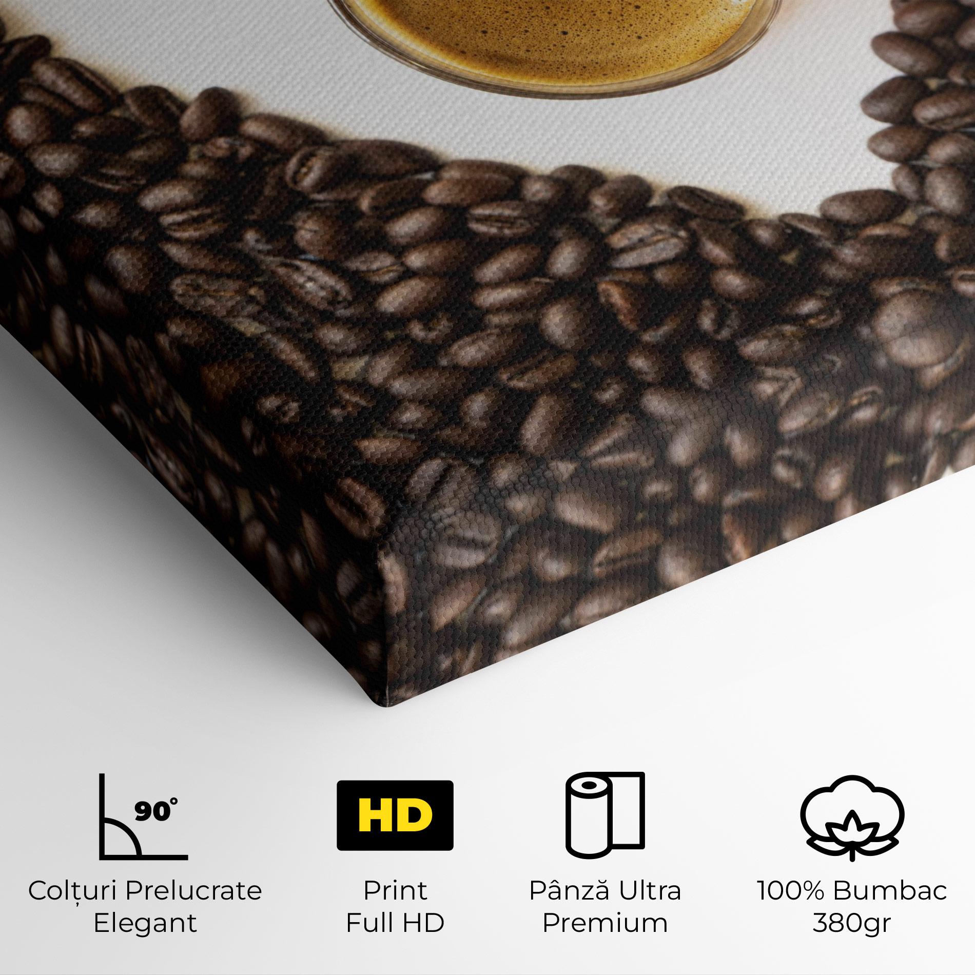 Tablou Canvas Coffee Bean Heart mockup 4