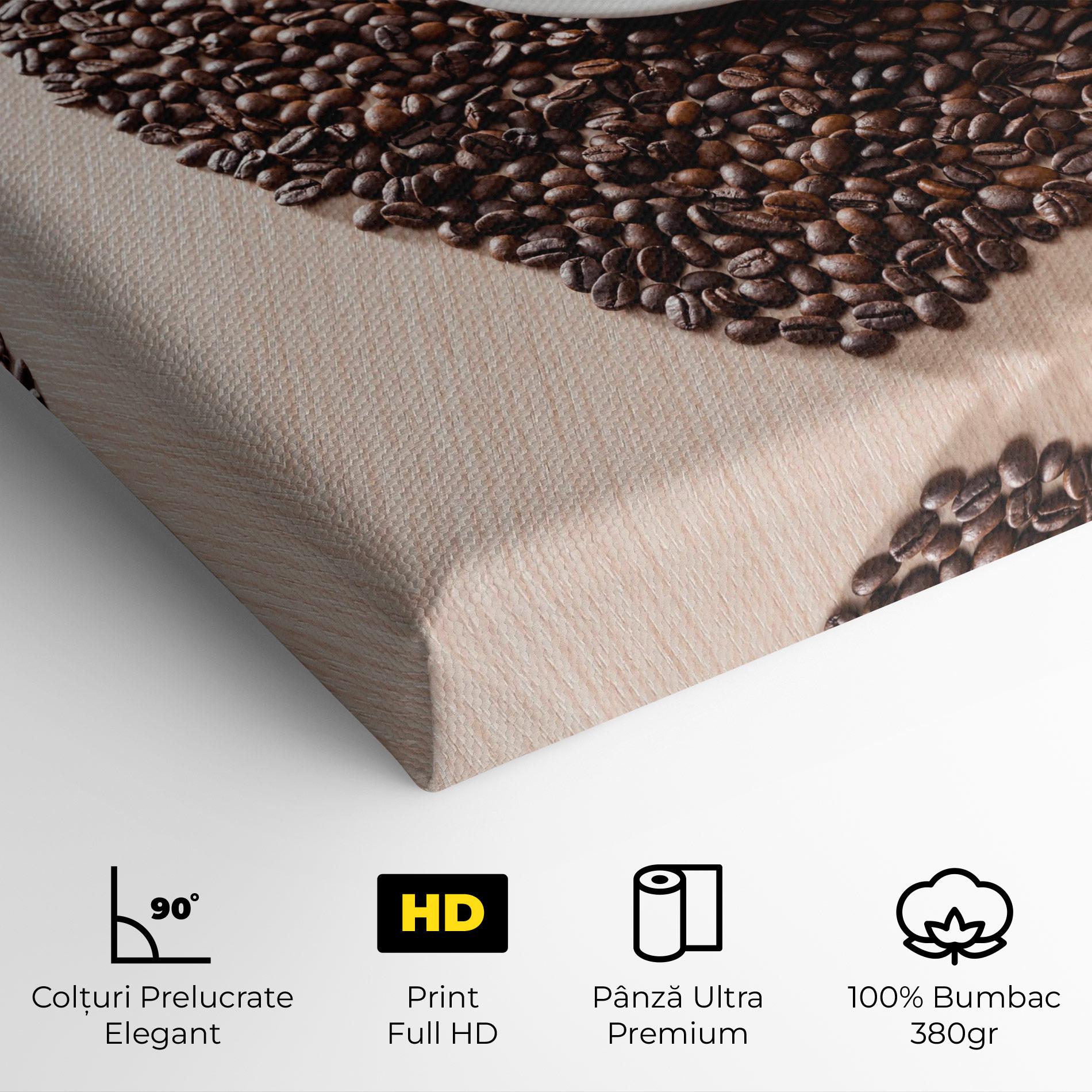 Tablou Canvas Heart Coffee Beans mockup 4