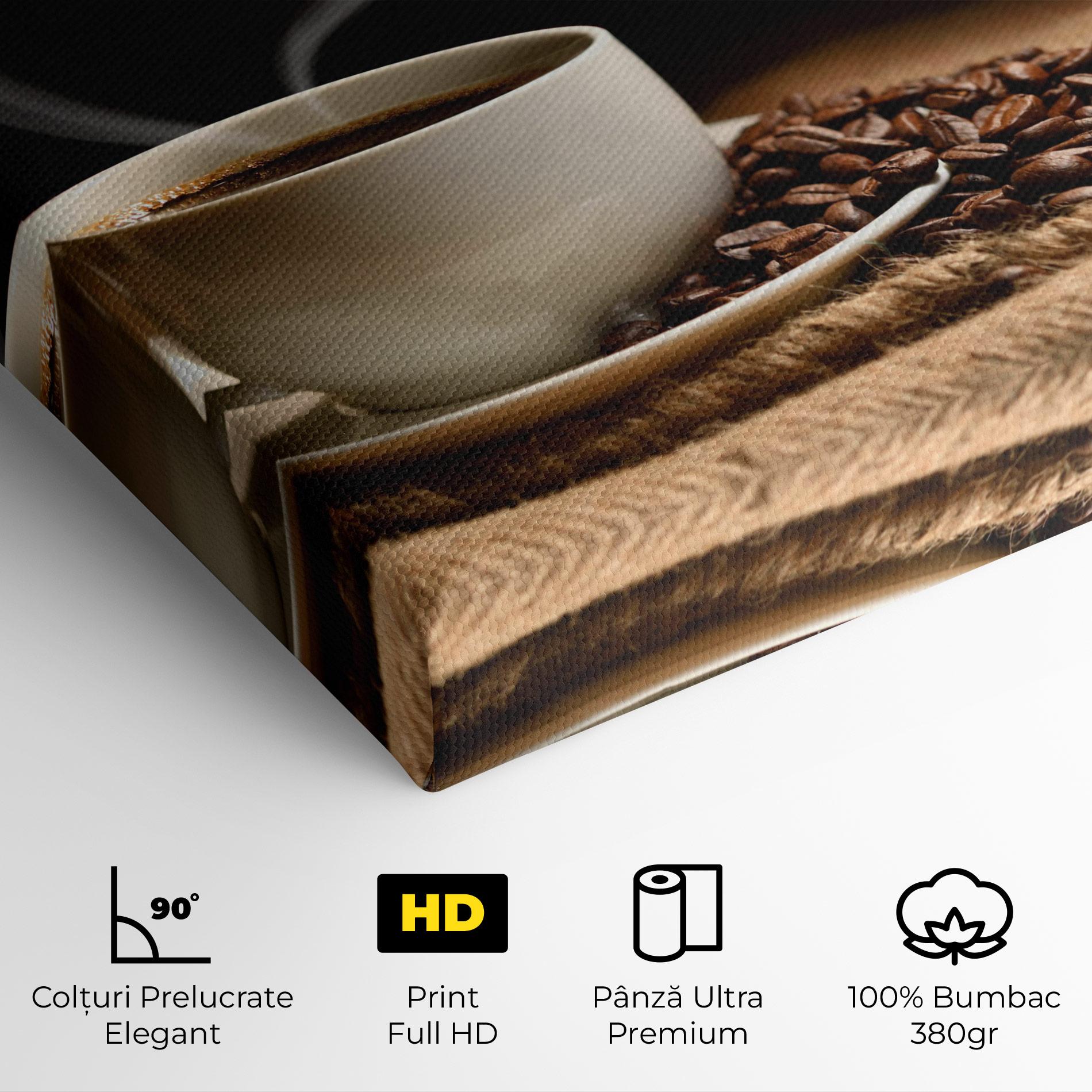 Tablou Canvas Heart Coffee Smoke mockup 4