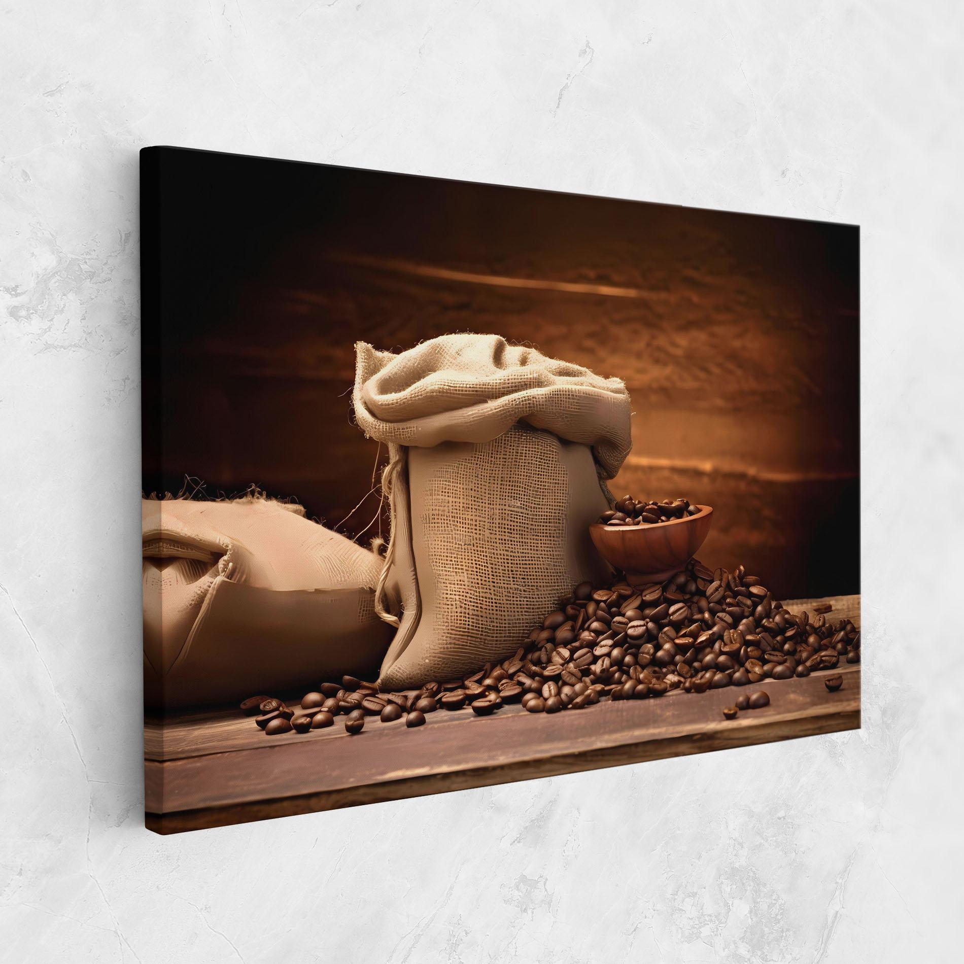 Tablou Canvas Big Bag Of Coffee Beans mockup 1