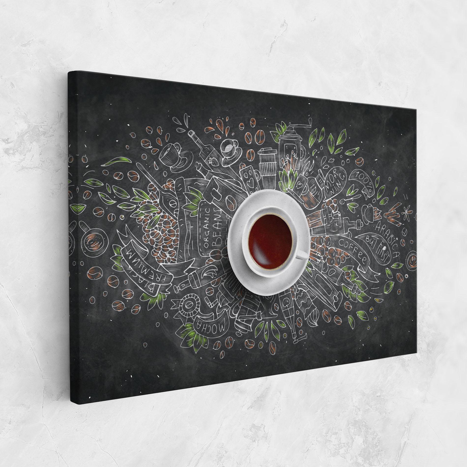 Tablou Canvas Black Board Coffee mockup 1