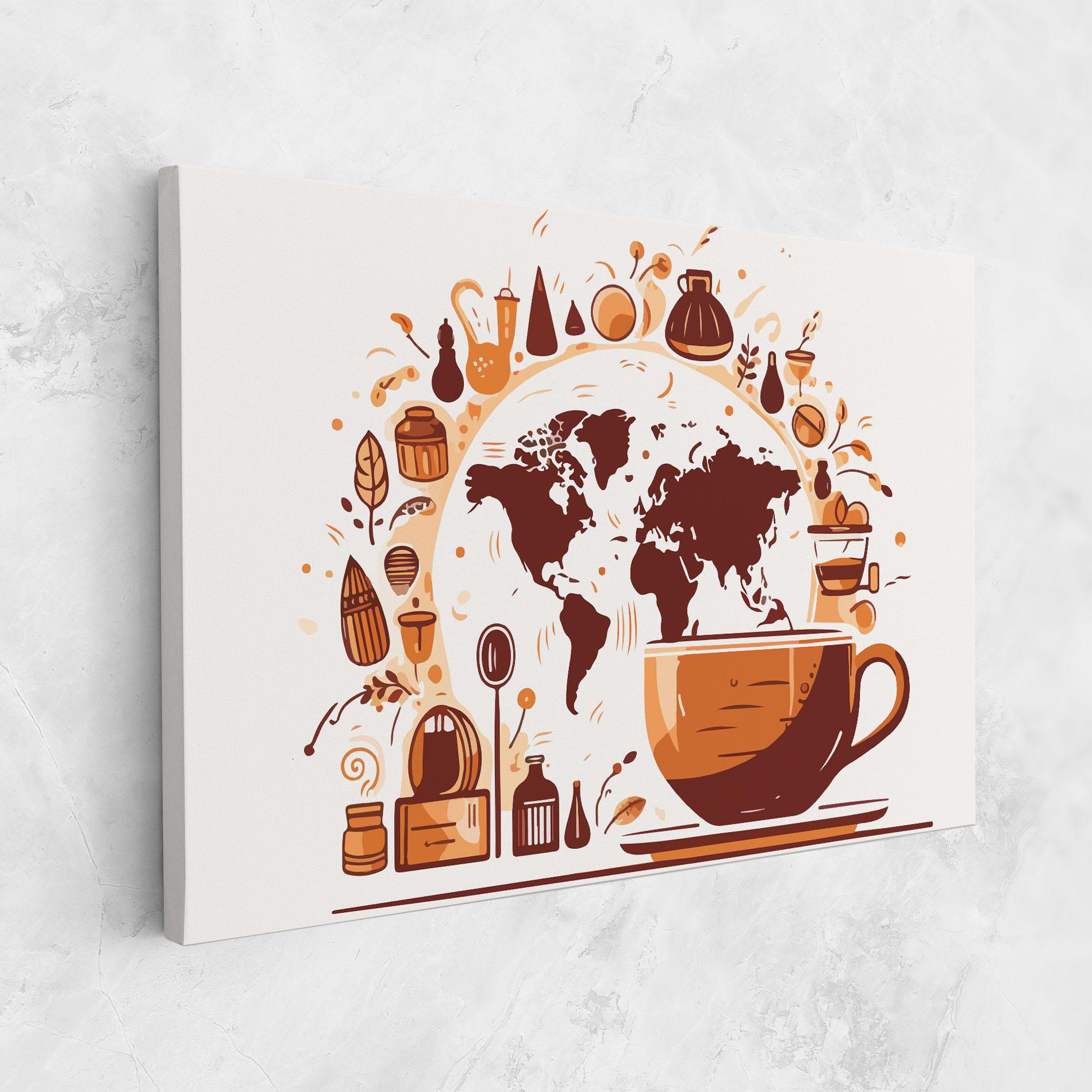 Tablou Canvas Coffee Map mockup 1