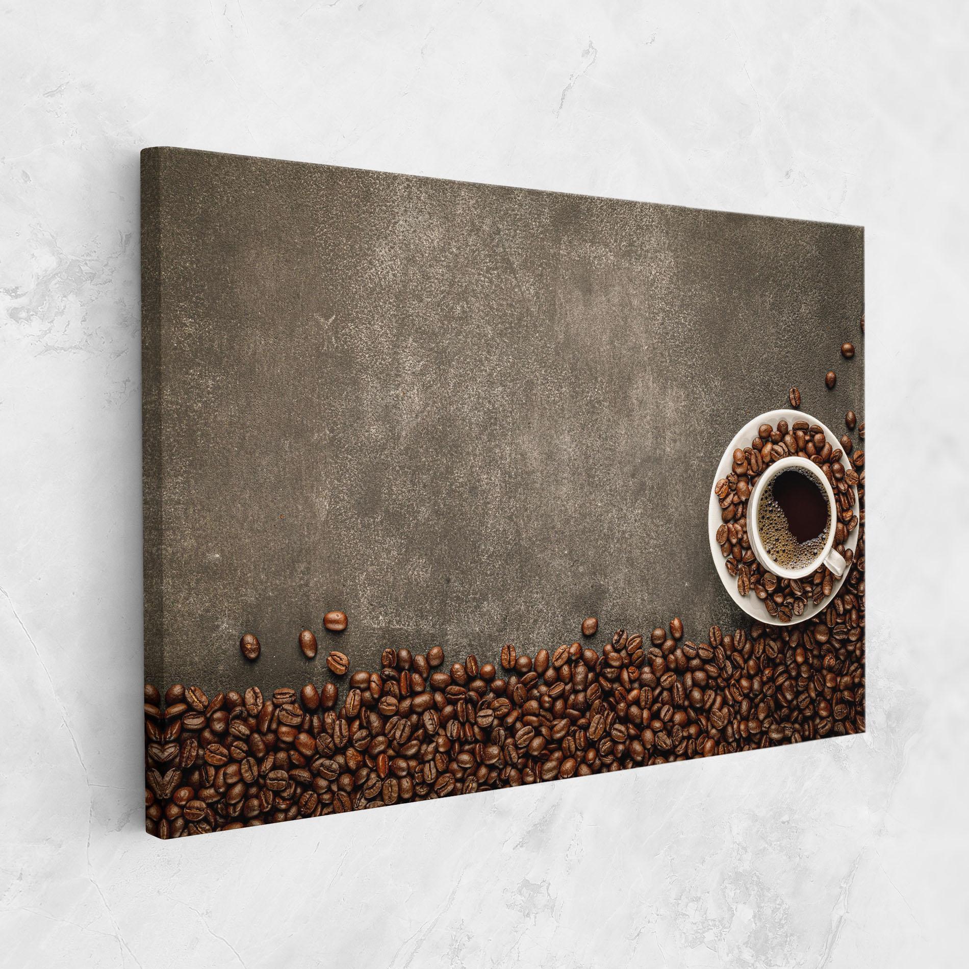 Tablou Canvas Coffee On Grey Table mockup 1