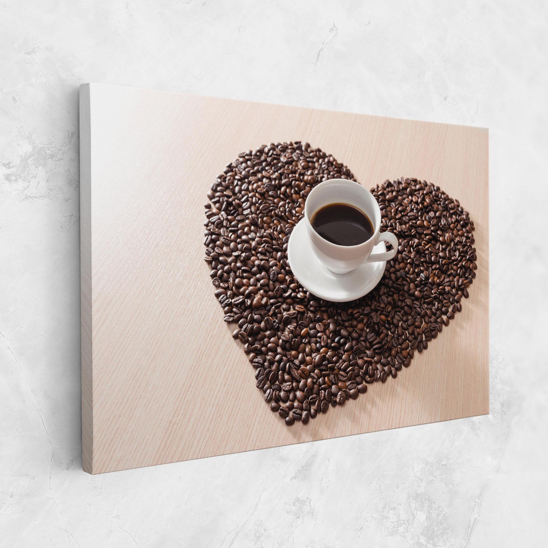 Tablou Canvas Heart Coffee Beans mockup 1