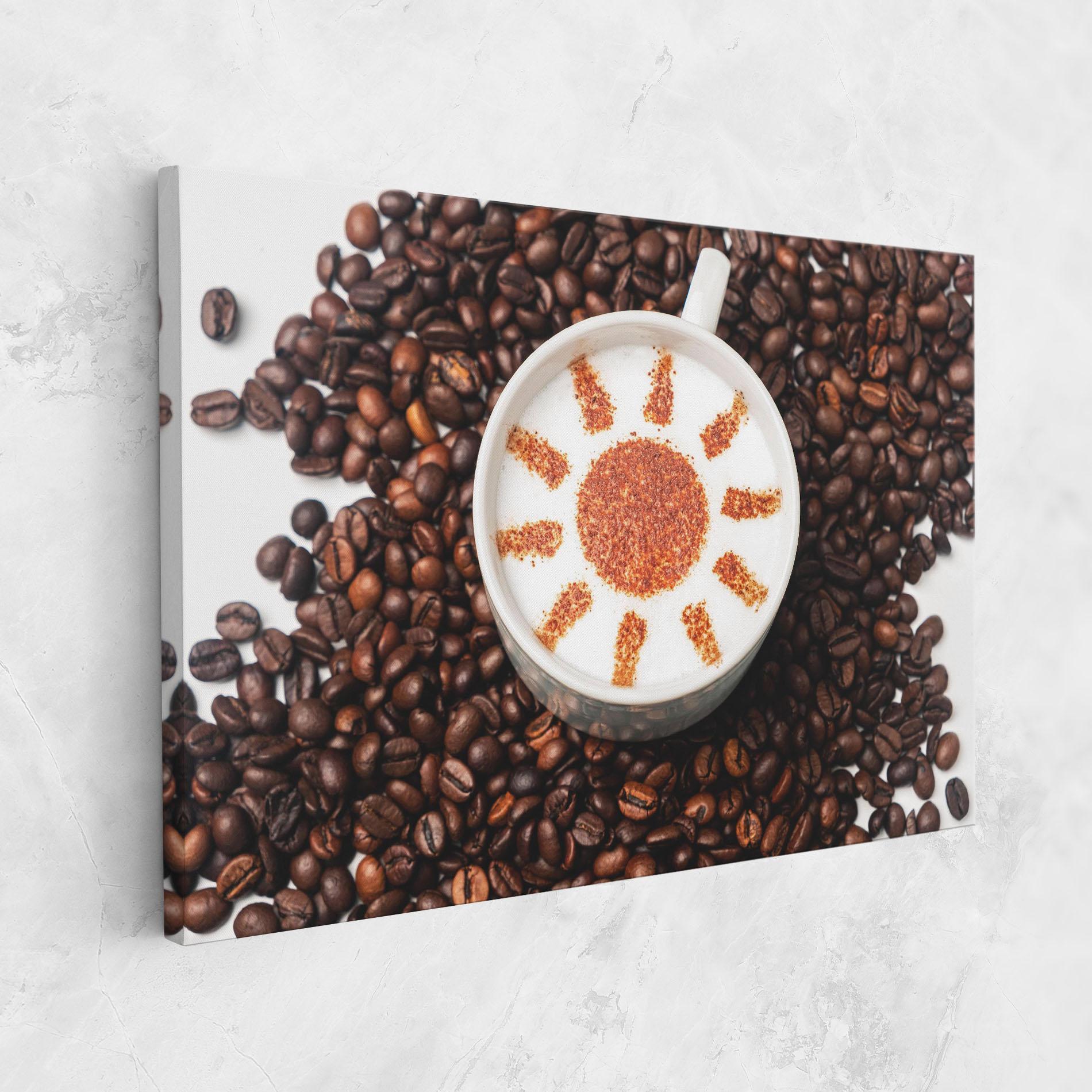 Tablou Canvas Sun Pattern Coffee mockup 1