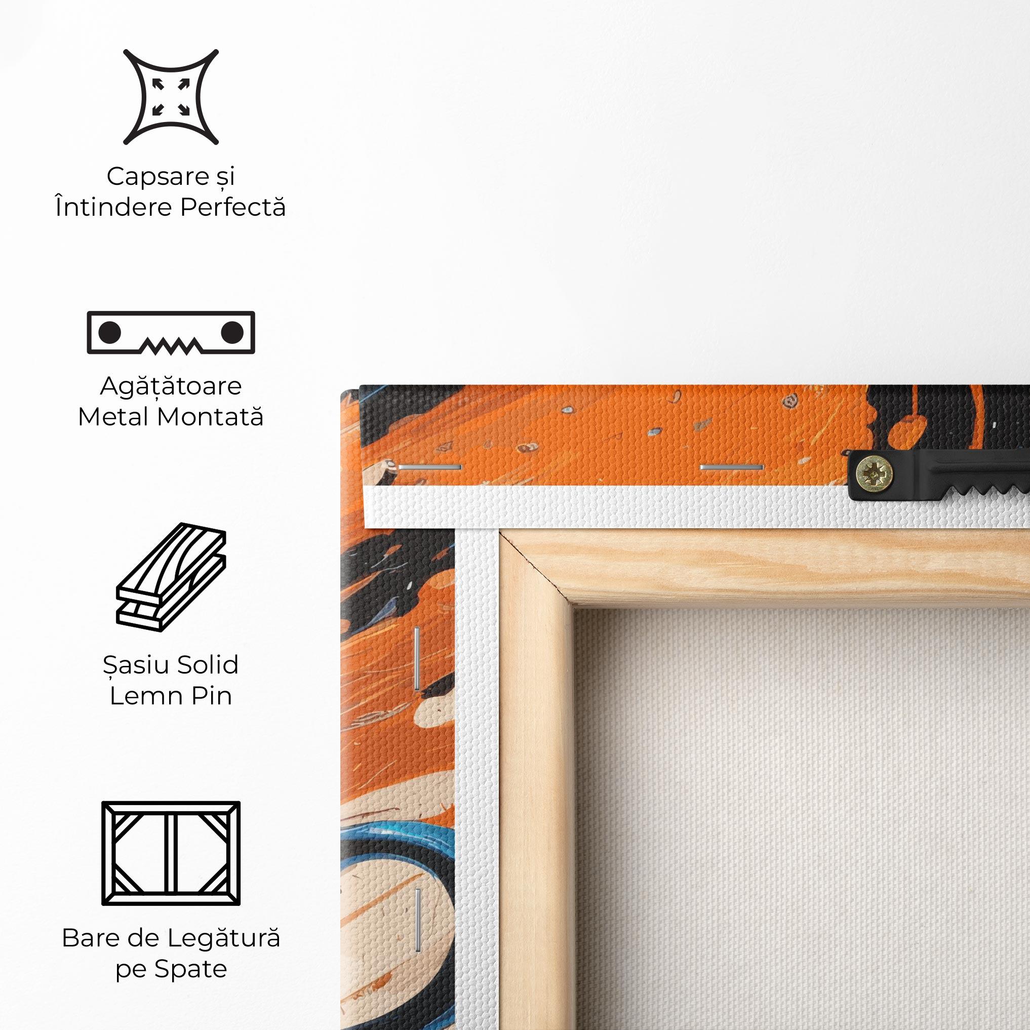 Tablou Canvas Coffee Blue Orange mockup 5