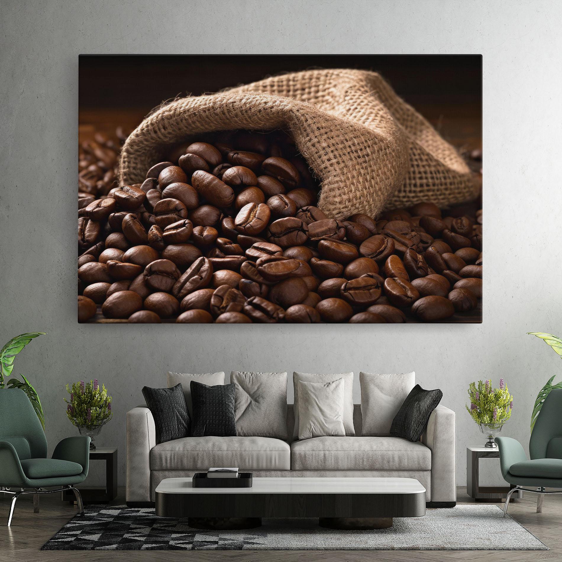 Tablou Canvas Bag Of Coffee Beans mockup 7