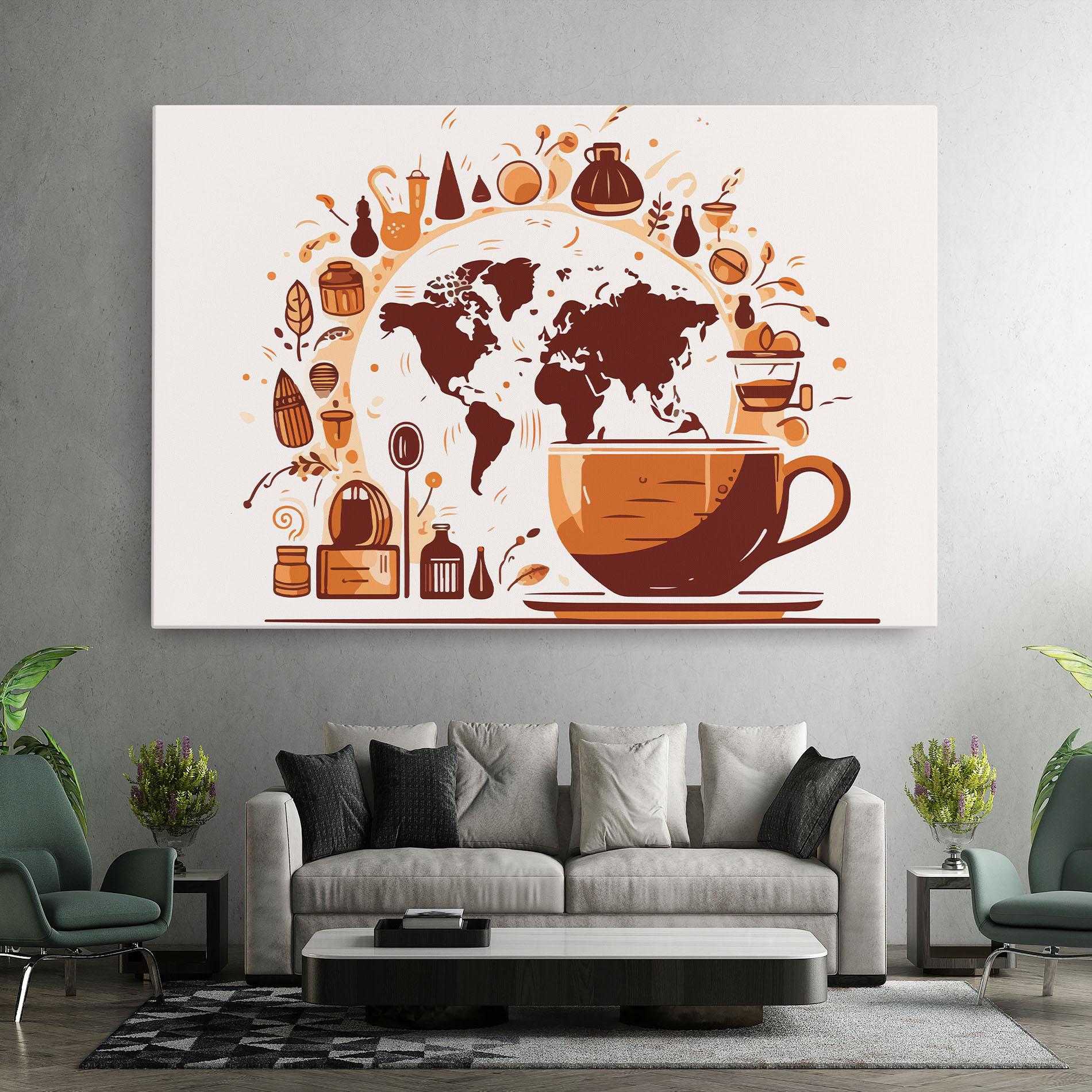 Tablou Canvas Coffee Map mockup 7