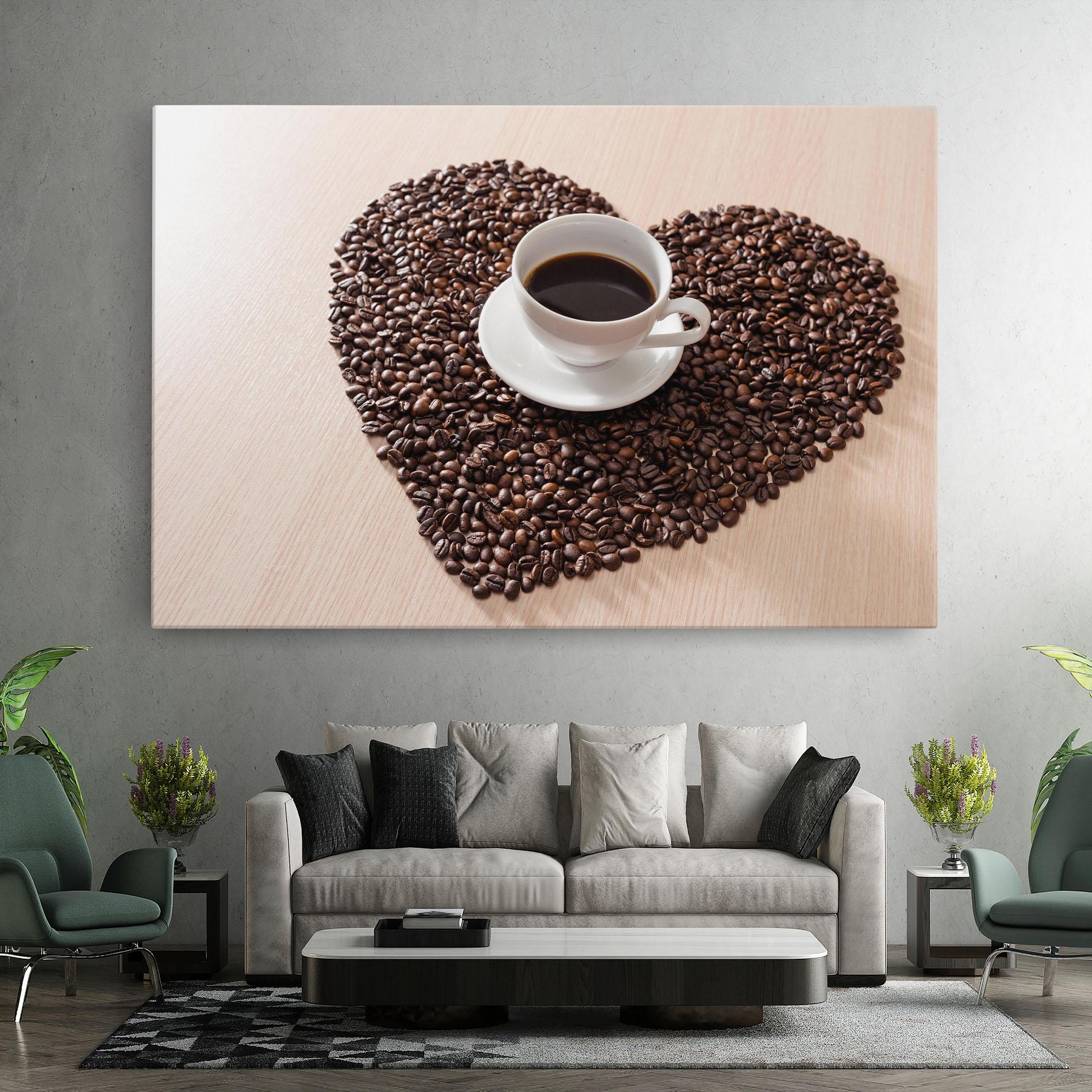 Tablou Canvas Heart Coffee Beans mockup 7