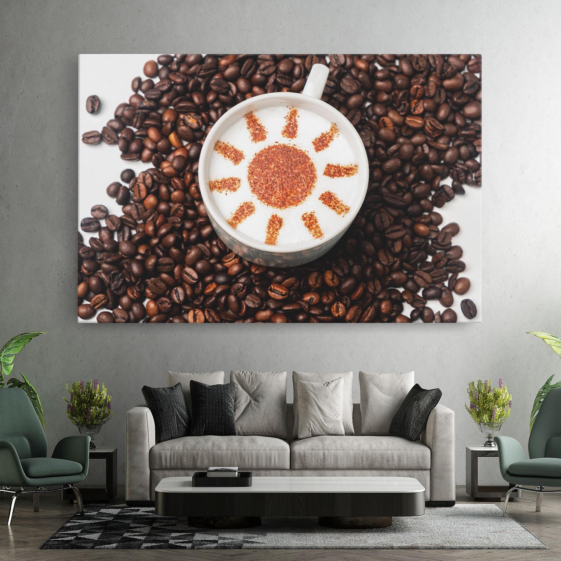 Tablou Canvas Sun Pattern Coffee mockup 7