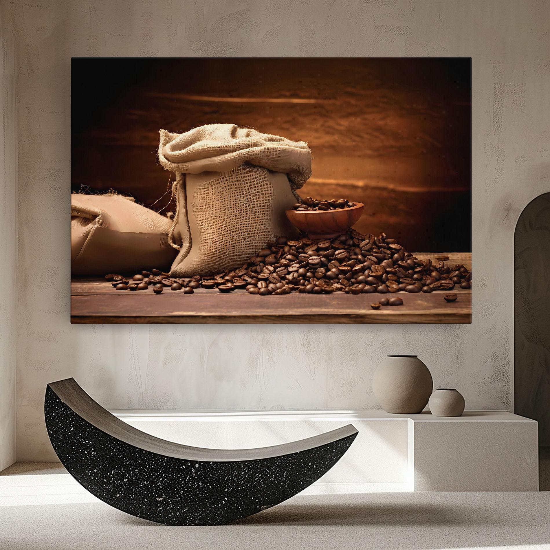 Tablou Canvas Big Bag Of Coffee Beans mockup 8