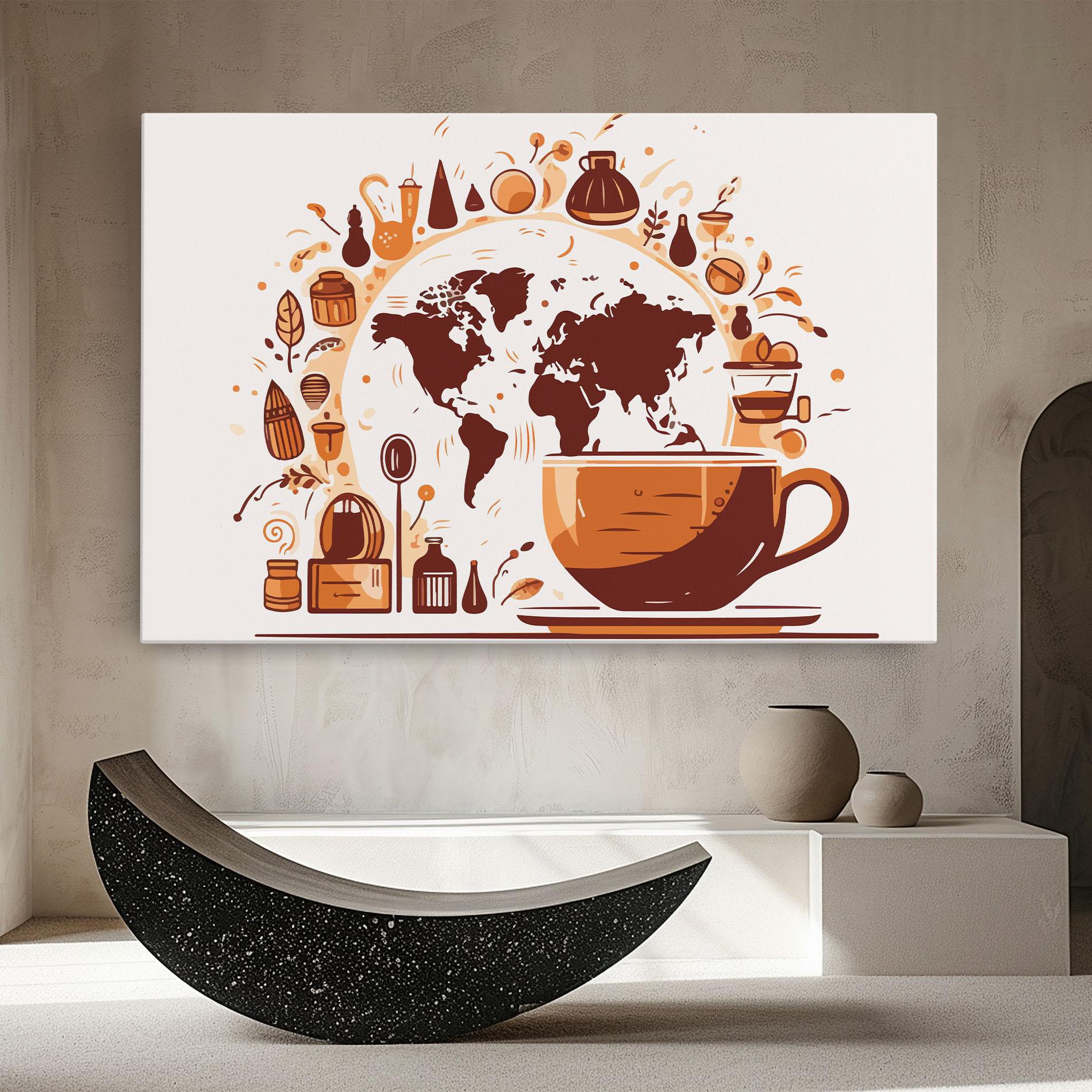Tablou Canvas Coffee Map mockup 8