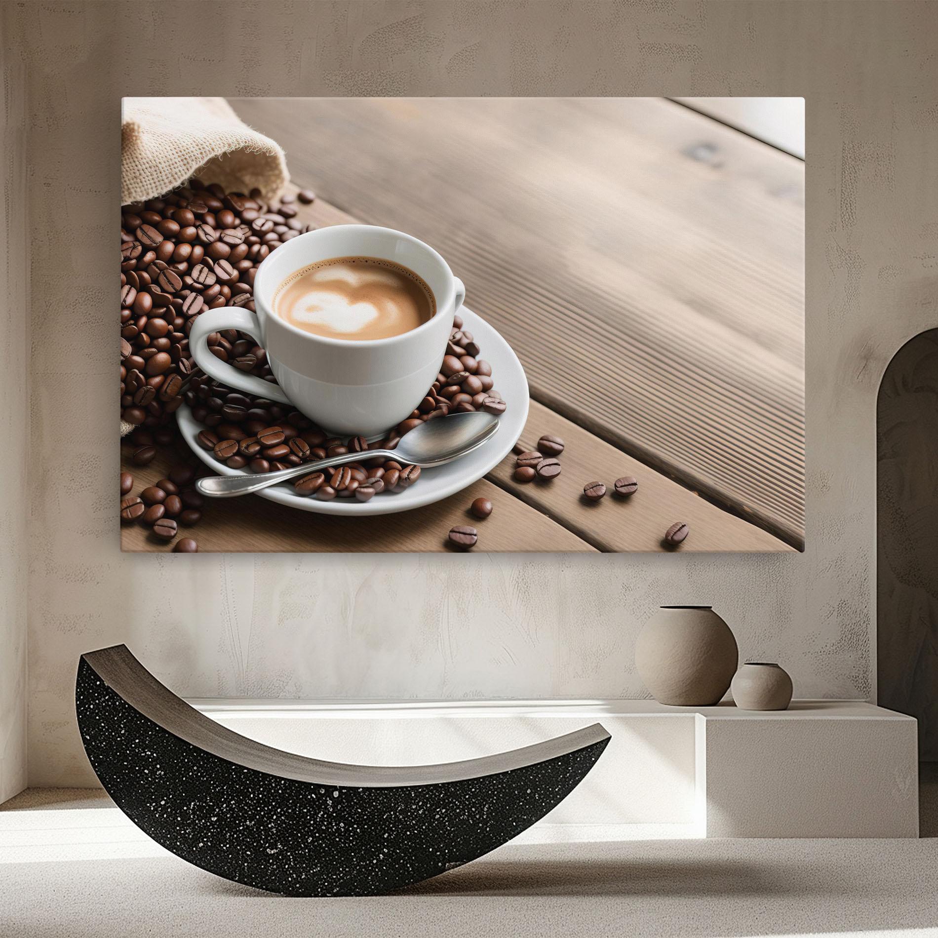 Tablou Canvas Coffee On Table mockup 8