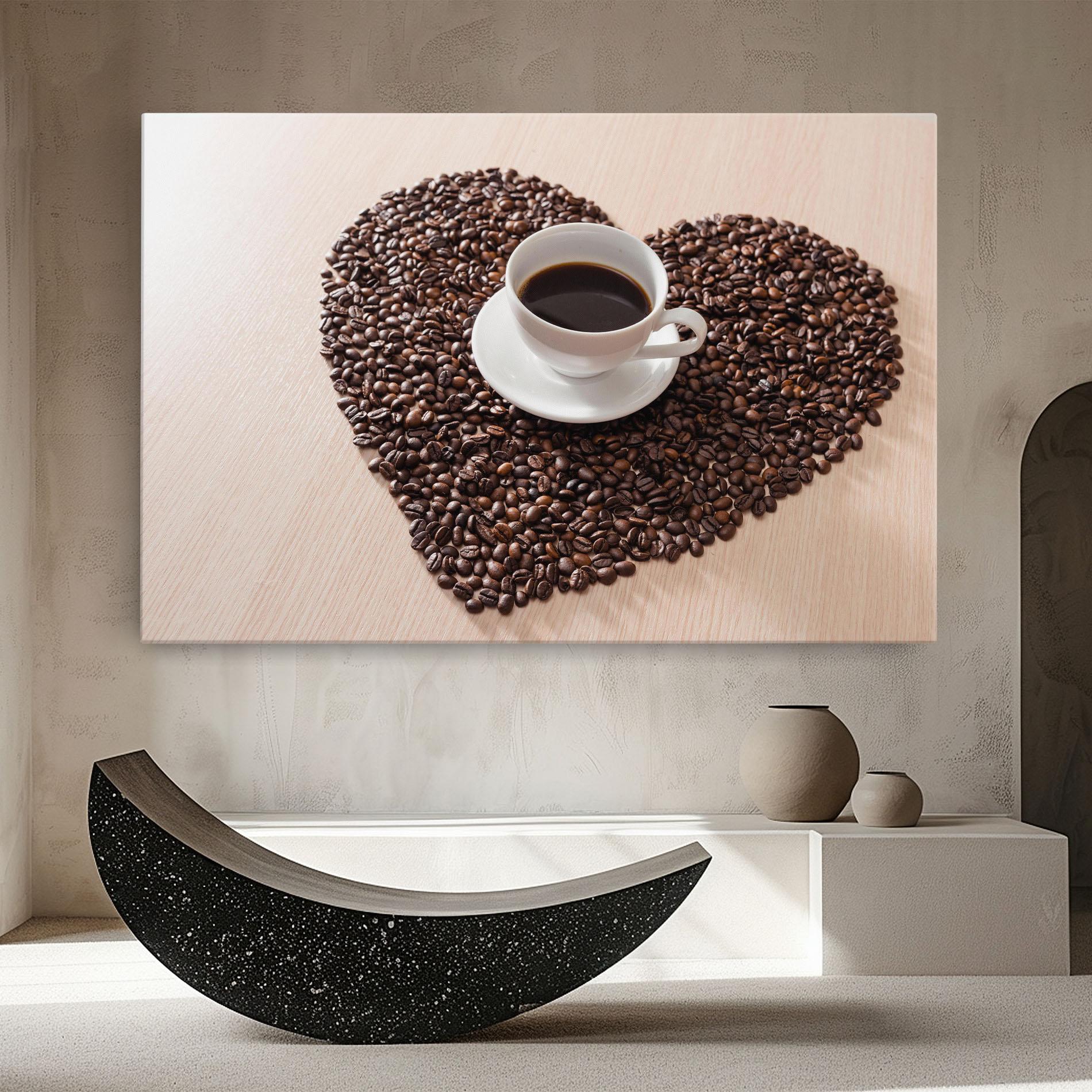 Tablou Canvas Heart Coffee Beans mockup 8