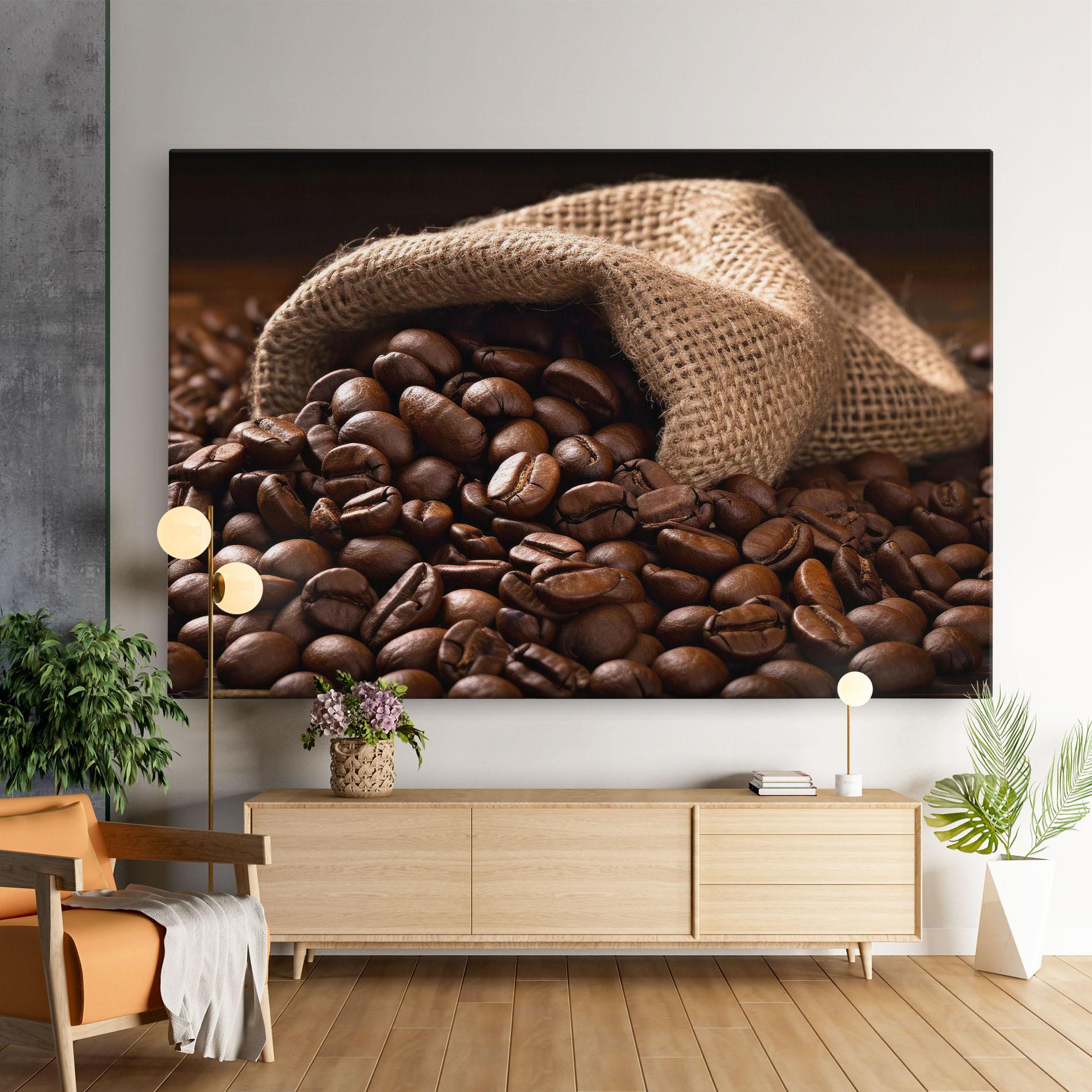 Tablou Canvas Bag Of Coffee Beans mockup 9
