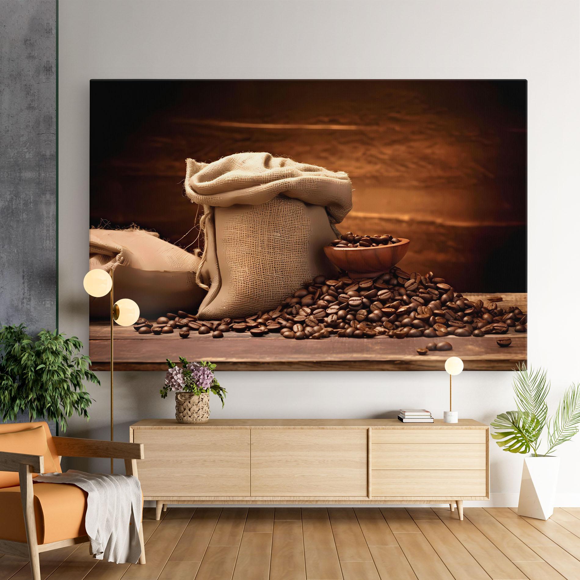 Tablou Canvas Big Bag Of Coffee Beans mockup 9
