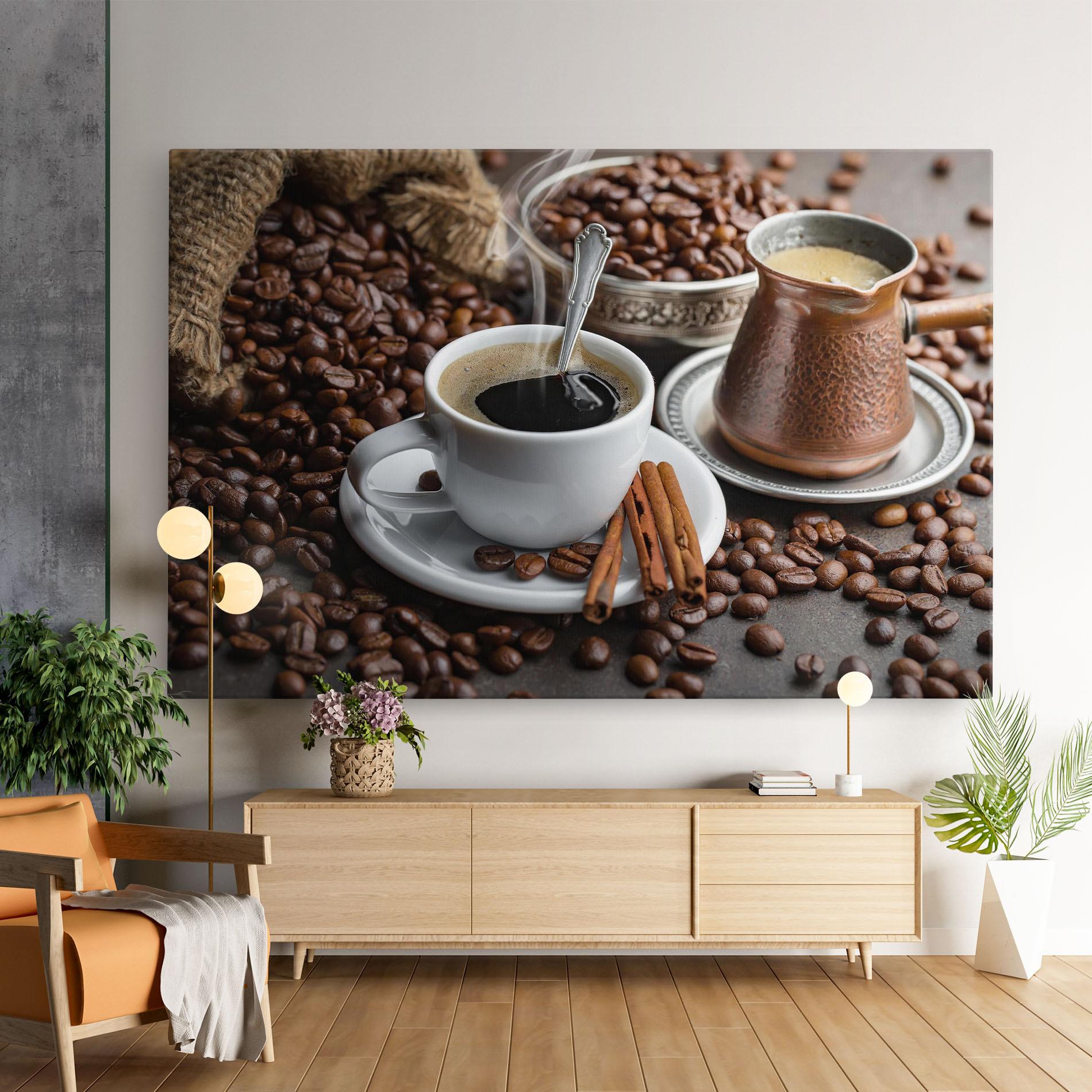 Tablou Canvas Black Coffee Beans mockup 9