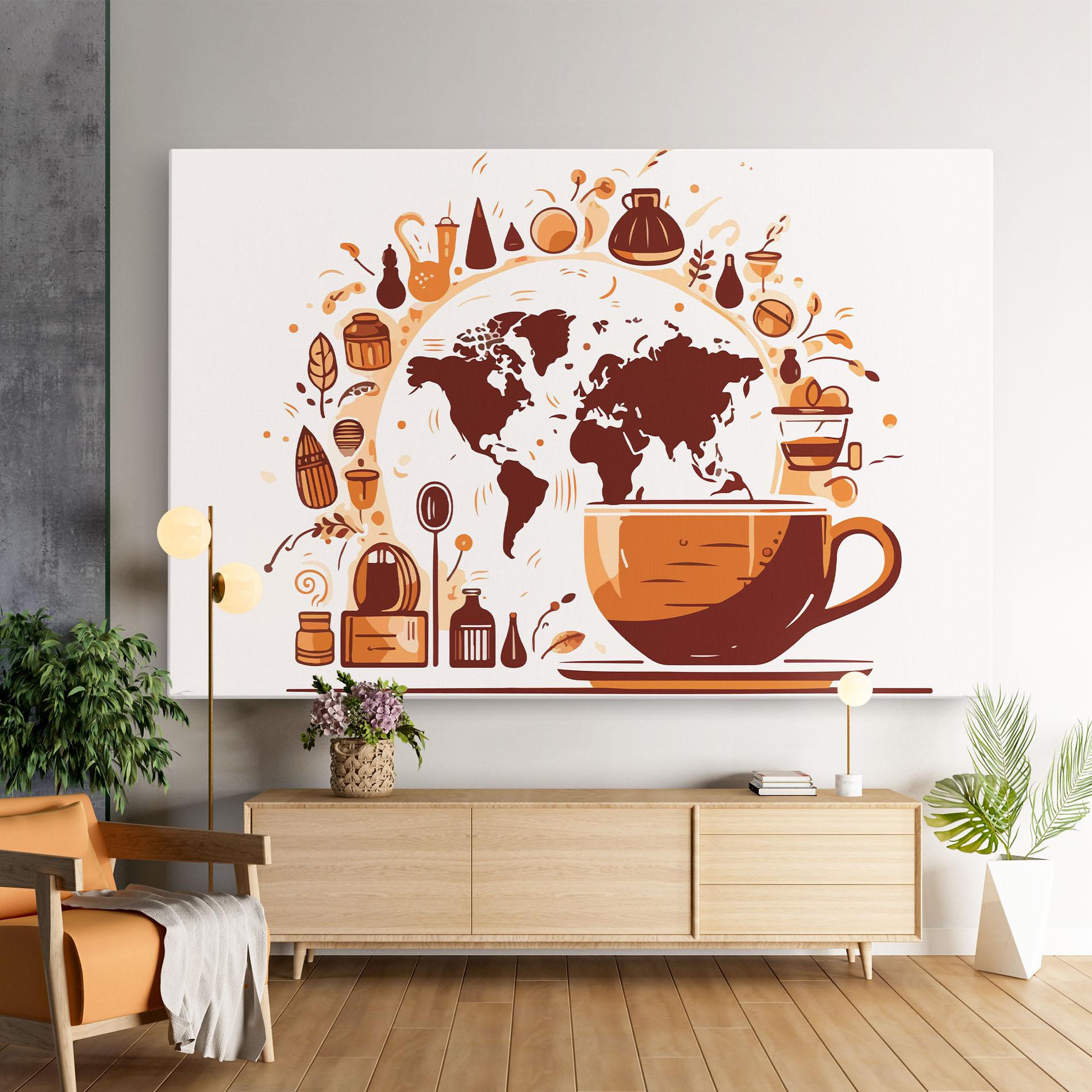 Tablou Canvas Coffee Map mockup 9
