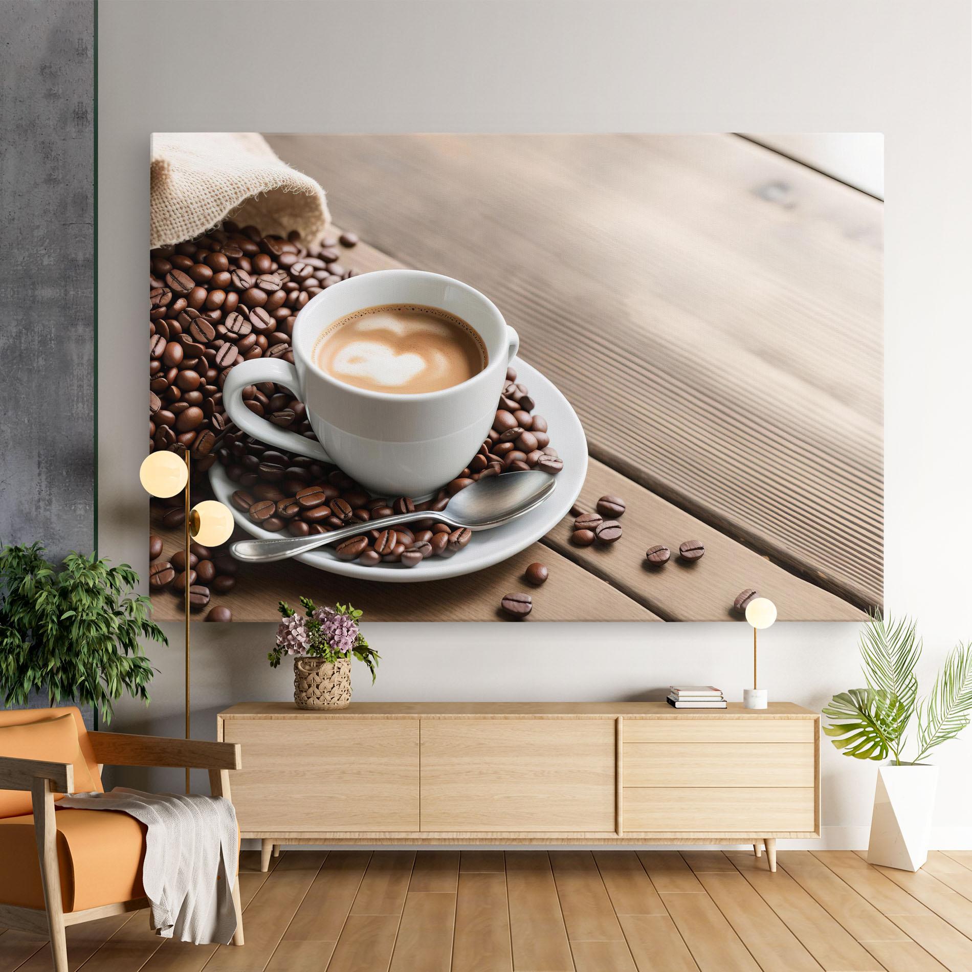 Tablou Canvas Coffee On Table mockup 9