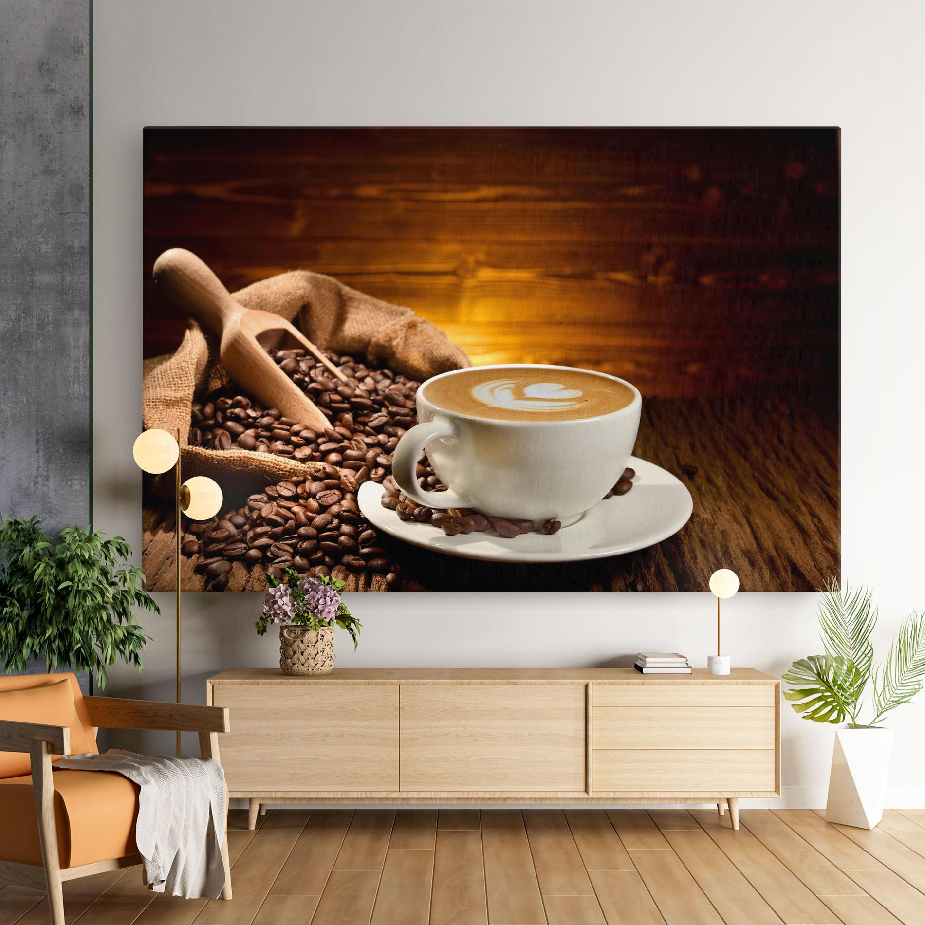 Tablou Canvas Latte Coffee mockup 9