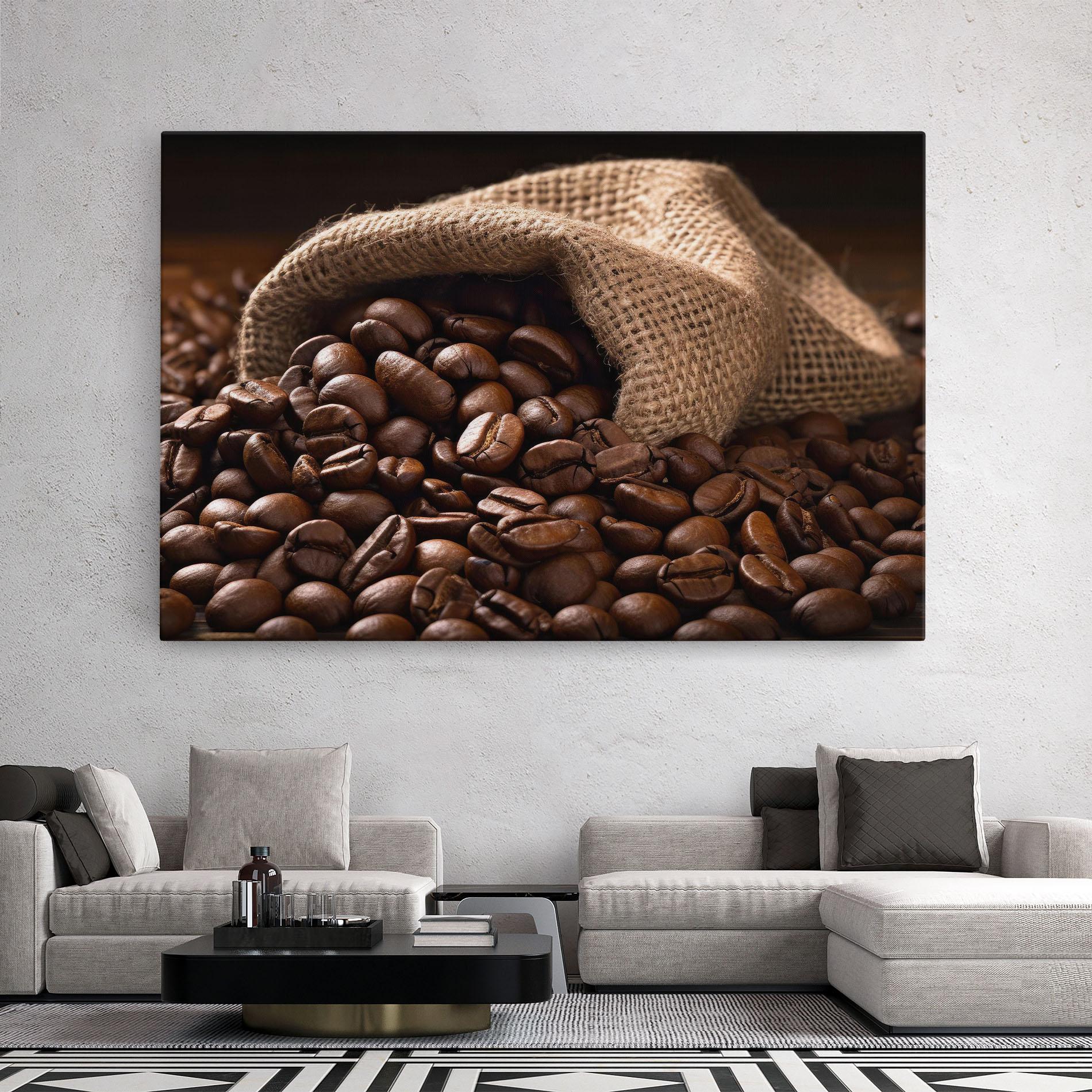 Tablou Canvas Bag Of Coffee Beans mockup 2