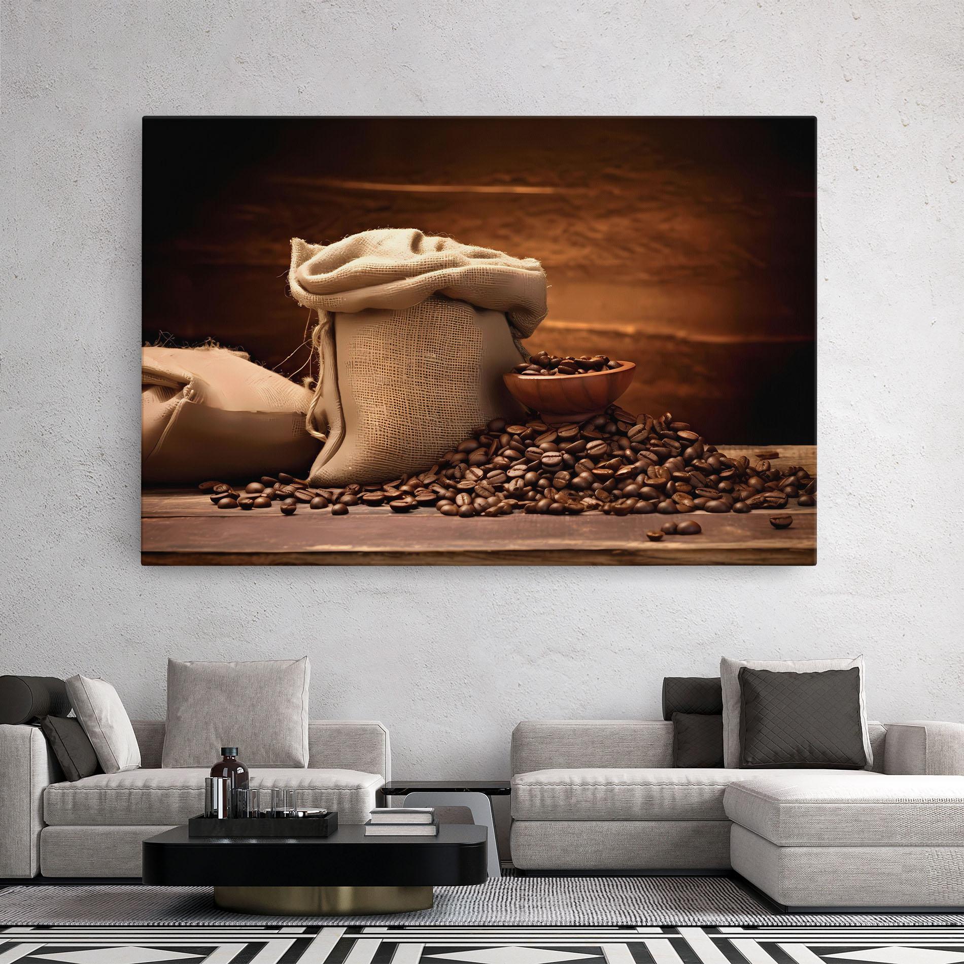Tablou Canvas Big Bag Of Coffee Beans mockup 2