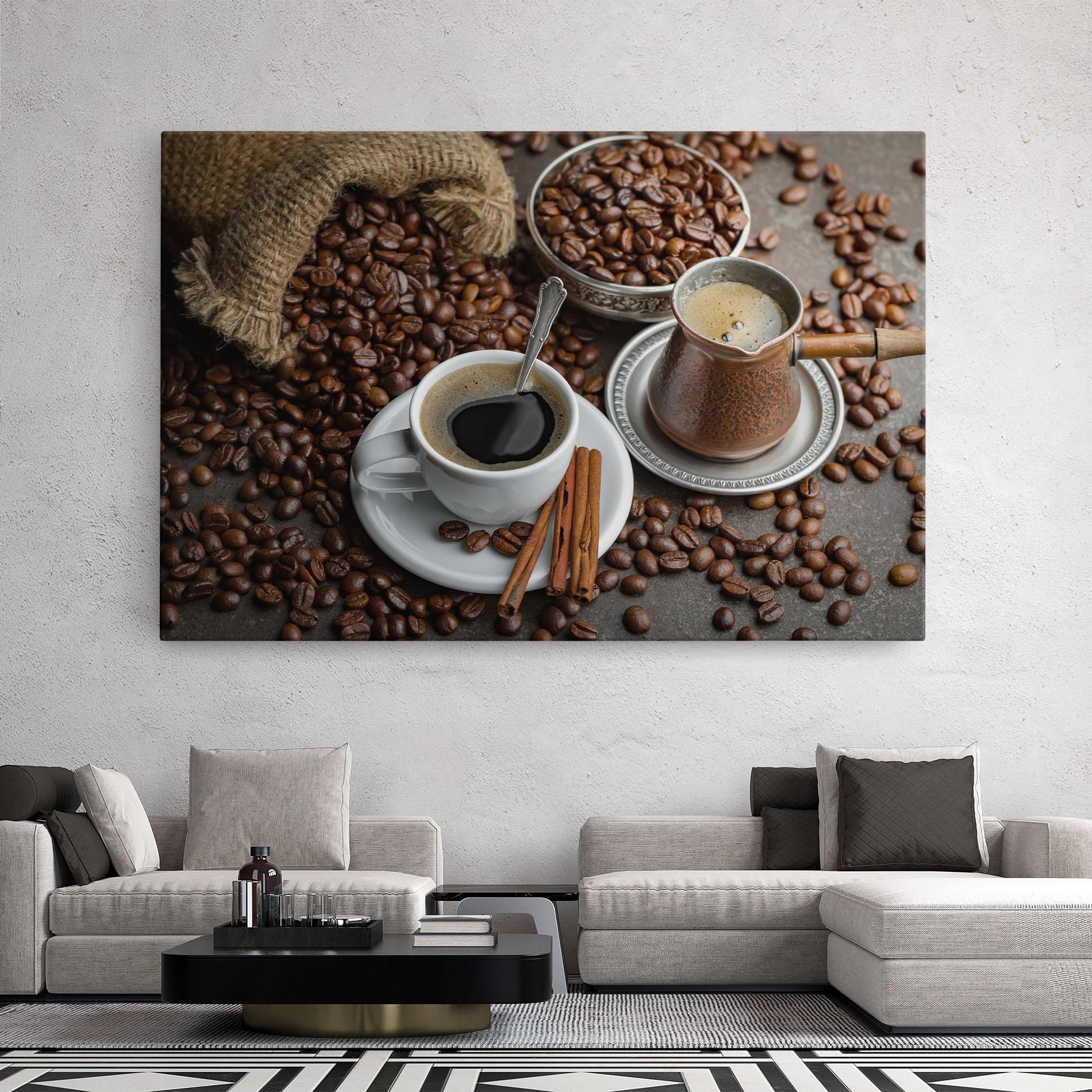 Tablou Canvas Black Coffee Bean mockup 2