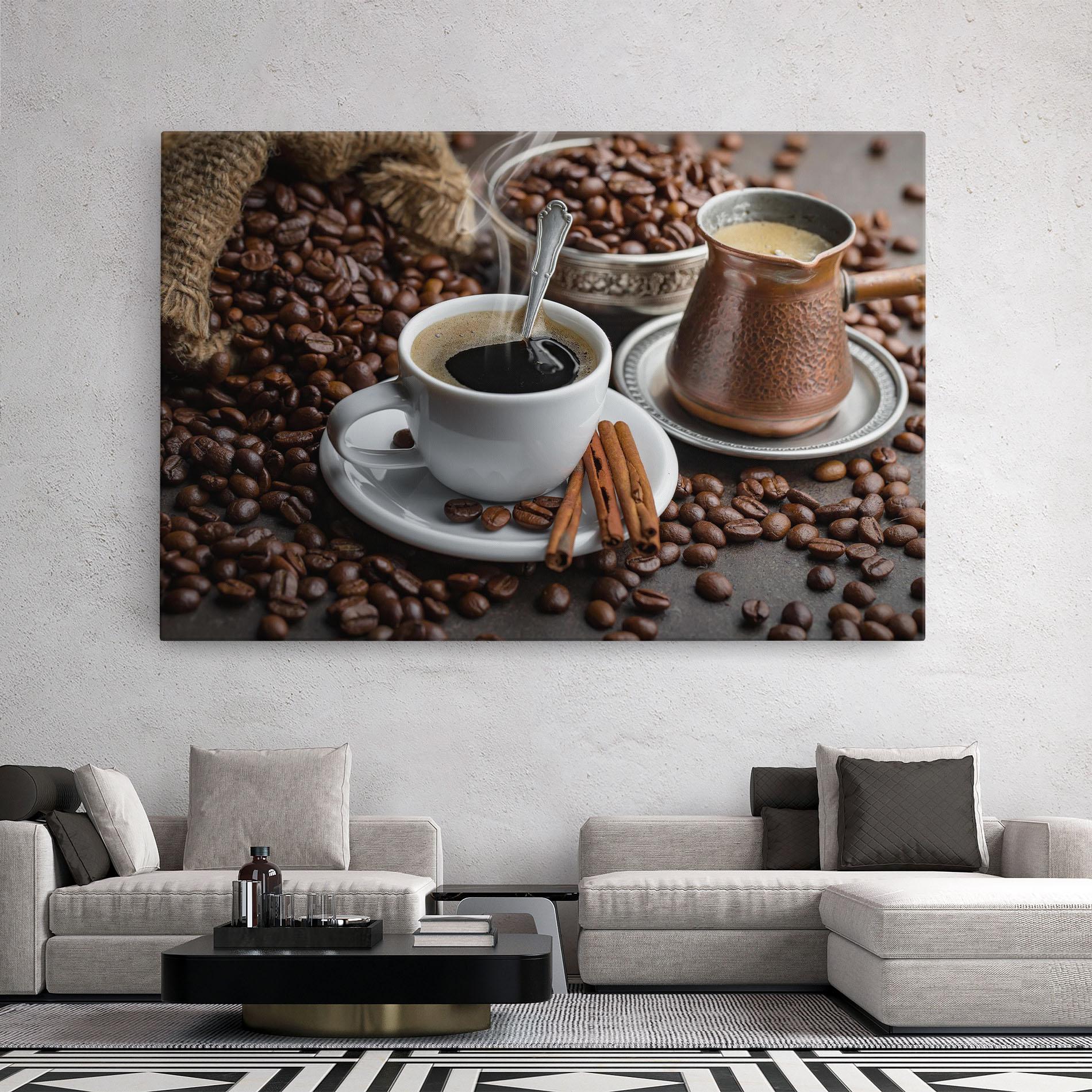 Tablou Canvas Black Coffee Beans mockup 2