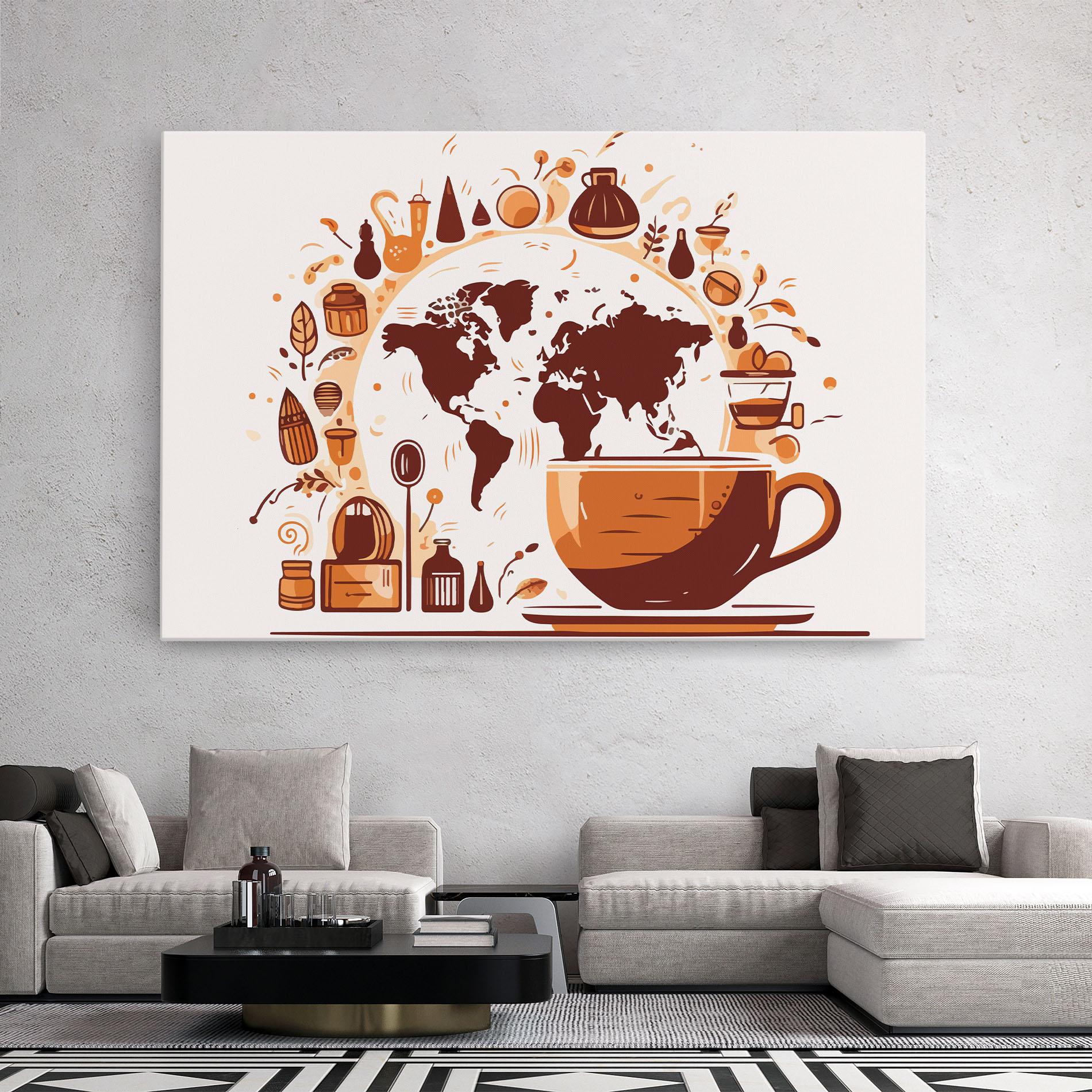Tablou Canvas Coffee Map mockup 2