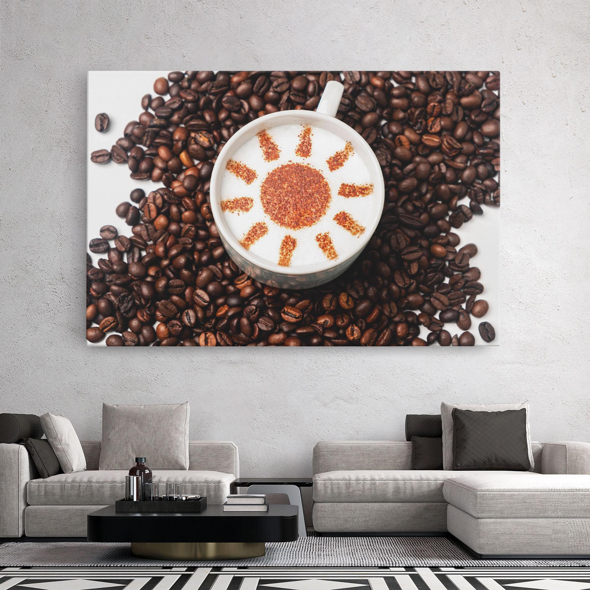 Tablou Canvas Sun Pattern Coffee mockup 2